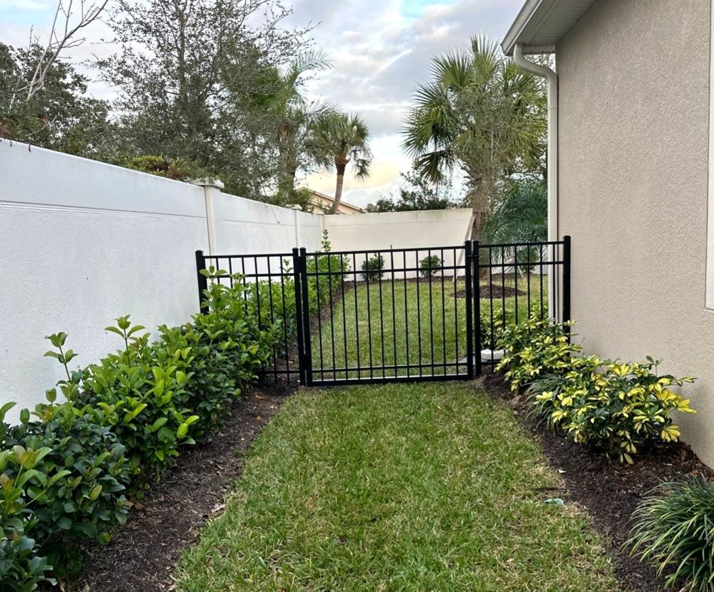 Aluminum Fence Installation using Black 3 Rail Aluminum Fence by Asap fence and gates, LLC