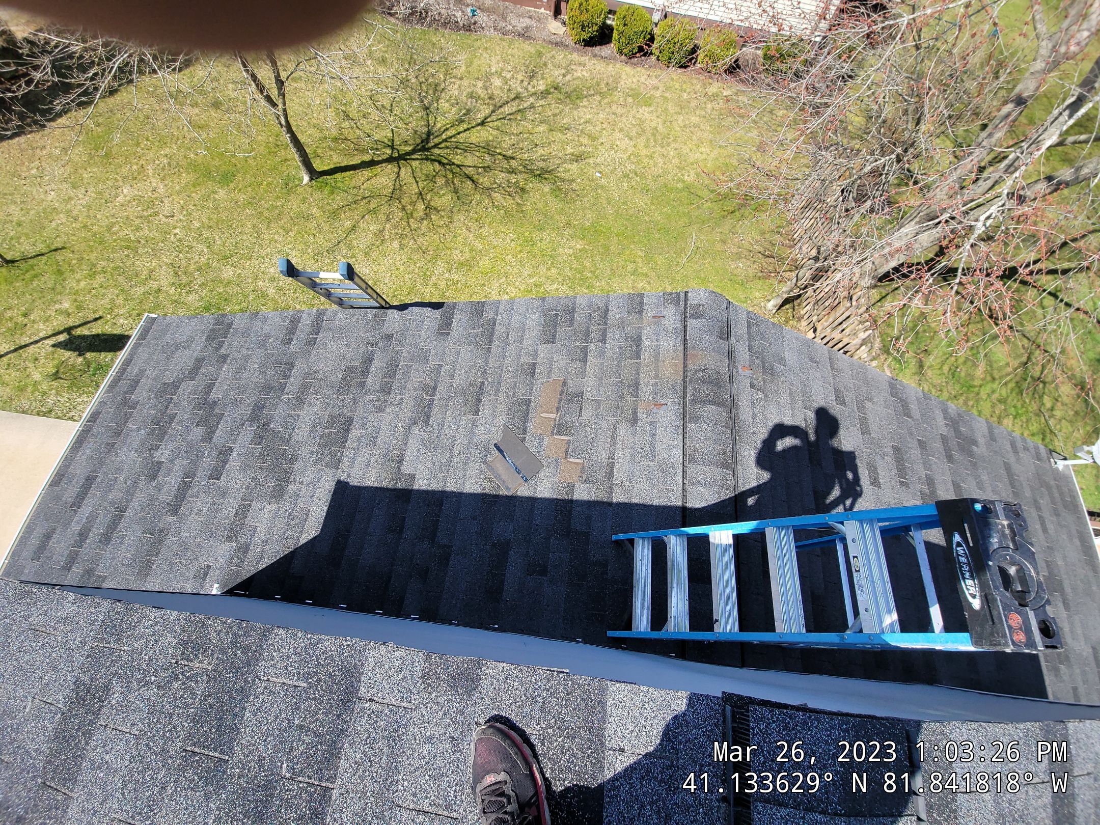 ATLAS PINNACLE COLOR: BLACK SHADOW DRIP EDGE: WHITE by Eagle Eye Roofing