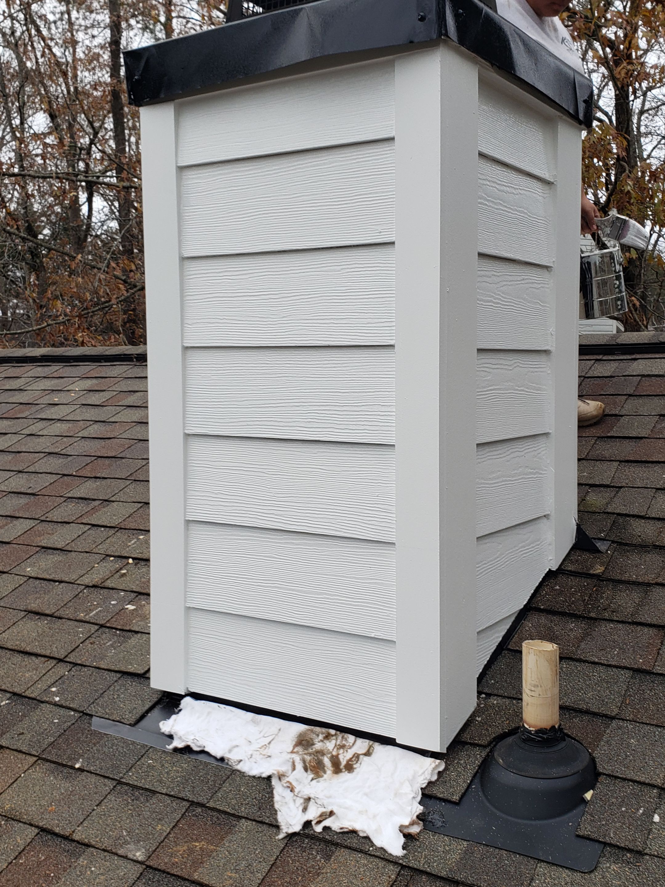 Full Chimney makeover by GonzalezPainters & Contractors Inc 
