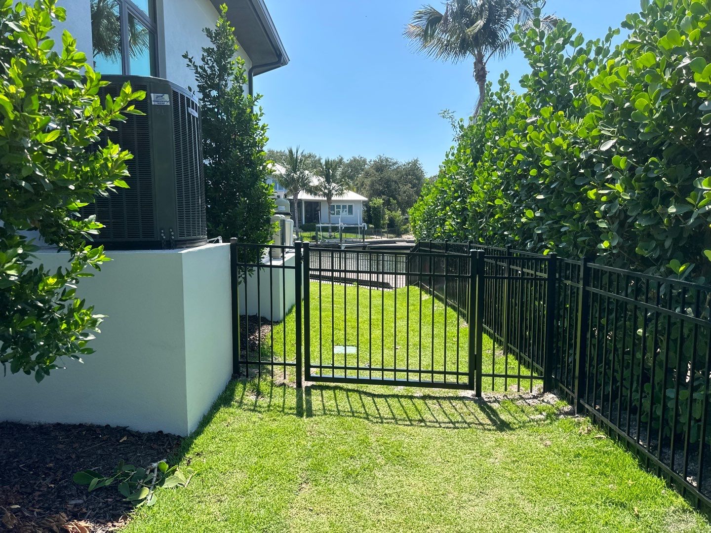 Aluminum Fence Installation using Black 3 Rail Aluminum Fence by Asap fence and gates, LLC