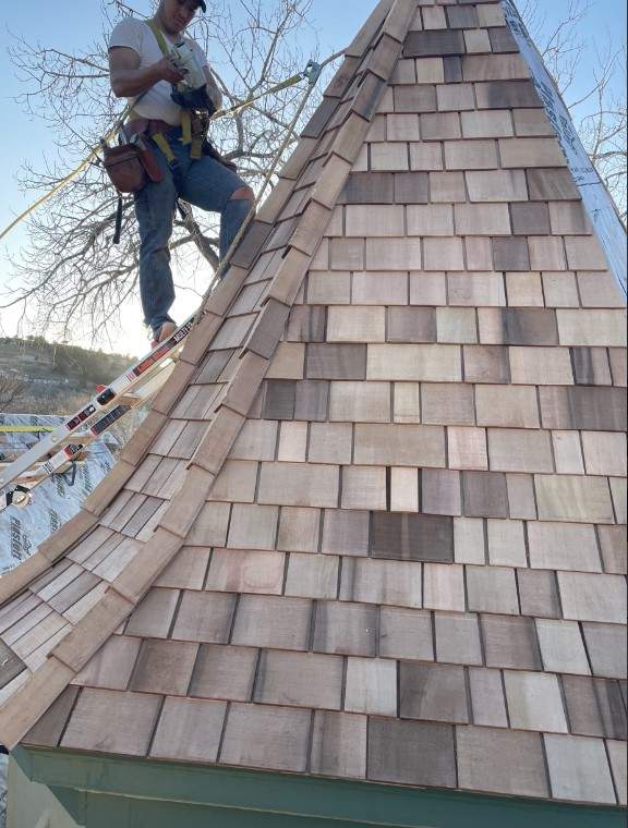 Rapid City Historic Building Receives New Cedar Shingles by Weather-Tite Exteriors LLC