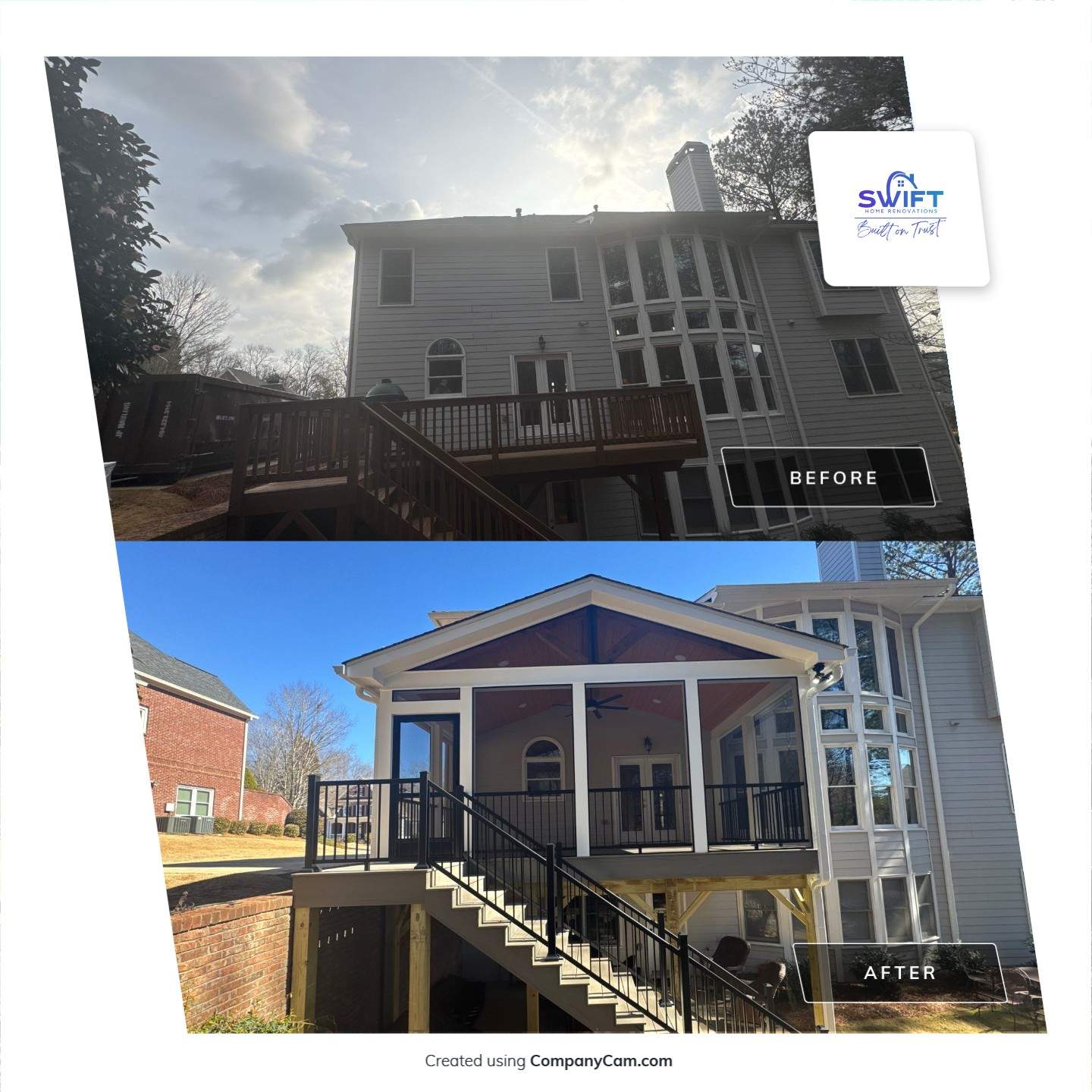 Screen Porch Construction by Swift Home Renovations