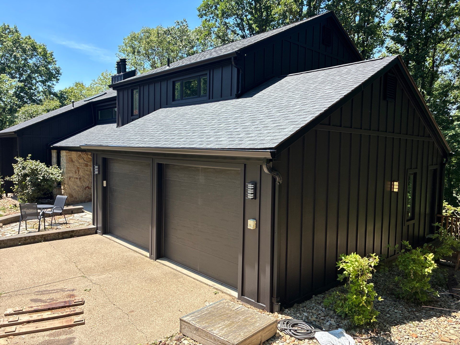 James Hardie Board and Batten Midnight Black Renovation in Wexford by Ideal Siding Pittsburgh