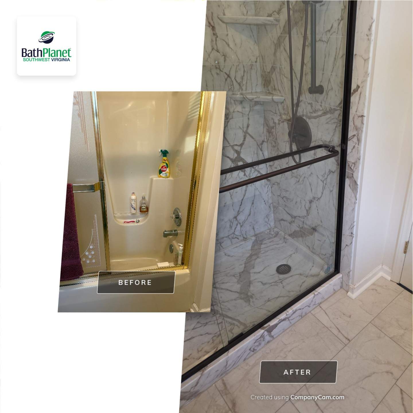 Tub to Shower by BathPlanet SW Virginia