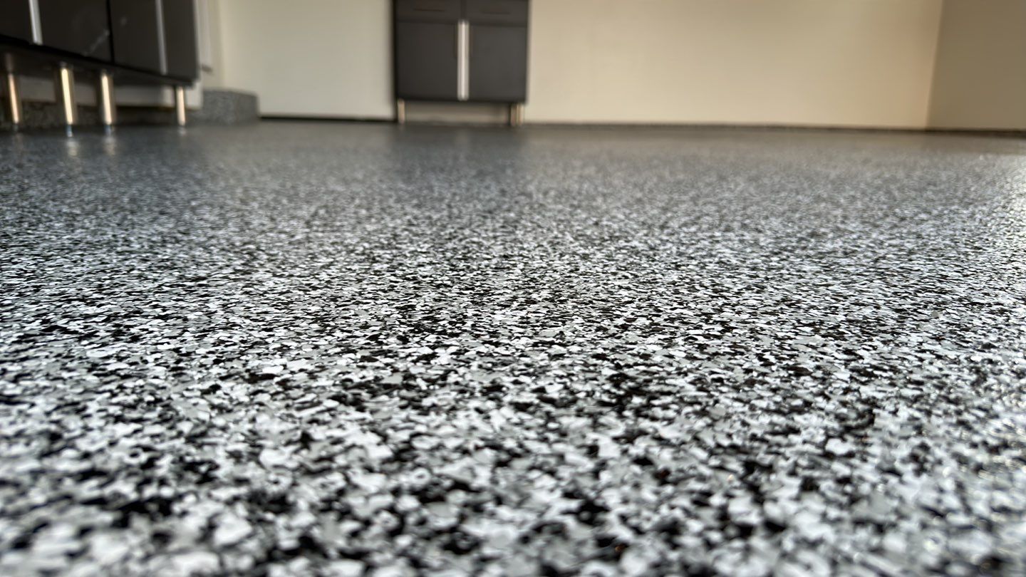 Garage Floor using Domino by Your1DayFloor.com