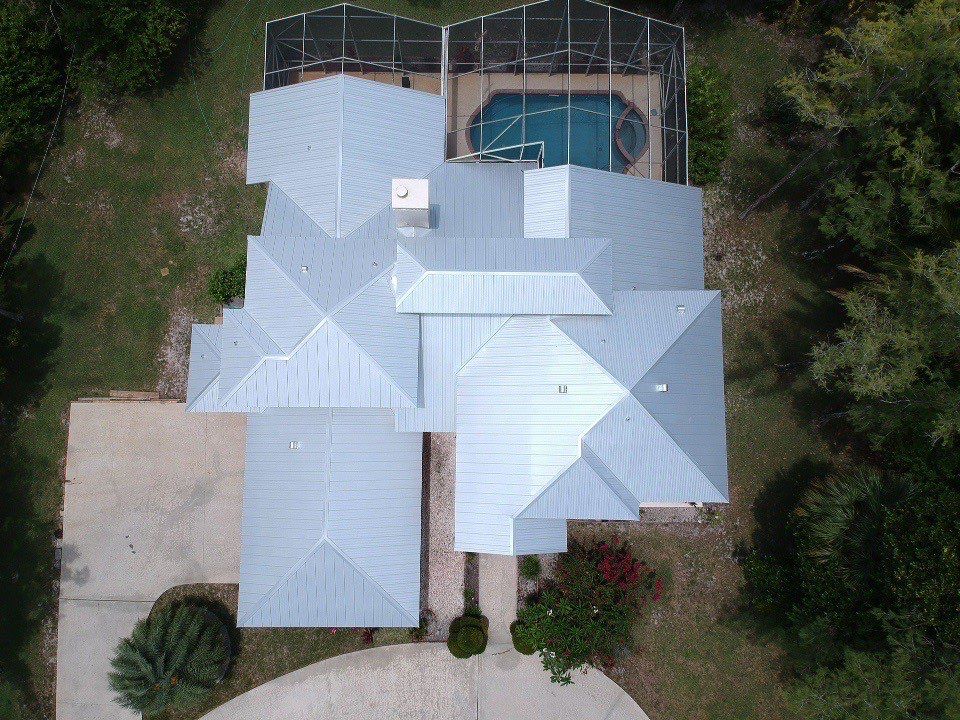 Residential Roofing Installation using 1" Nail strip metal roof by BLUES BROTHERS ROOFING