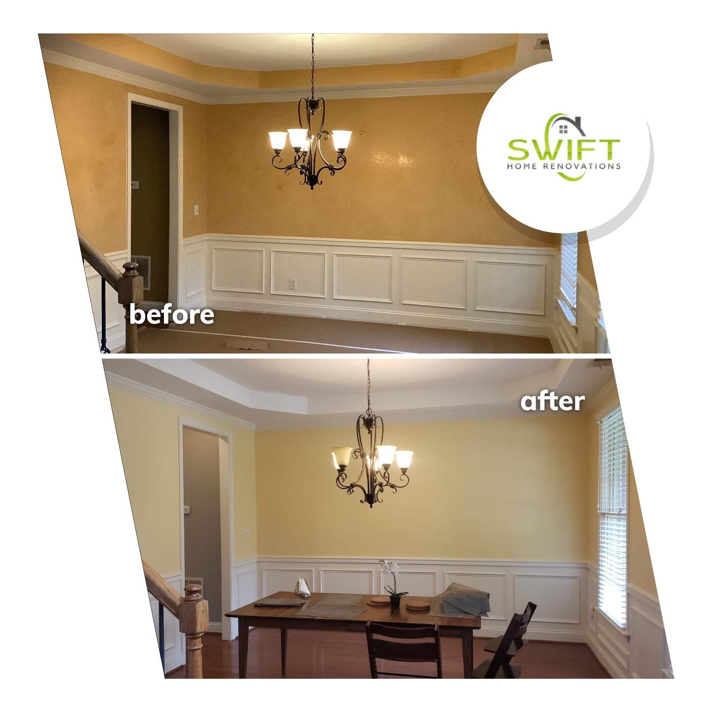 Full Interior Painting and Trim Refresh in Marietta by Swift Home Renovations