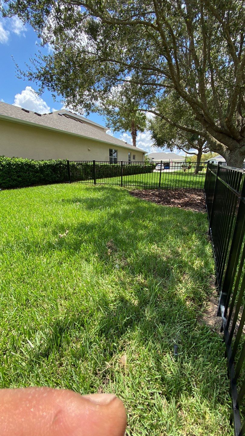 Aluminum Fence Installation using Black 3 Rail Aluminum Fence by Asap fence and gates, LLC