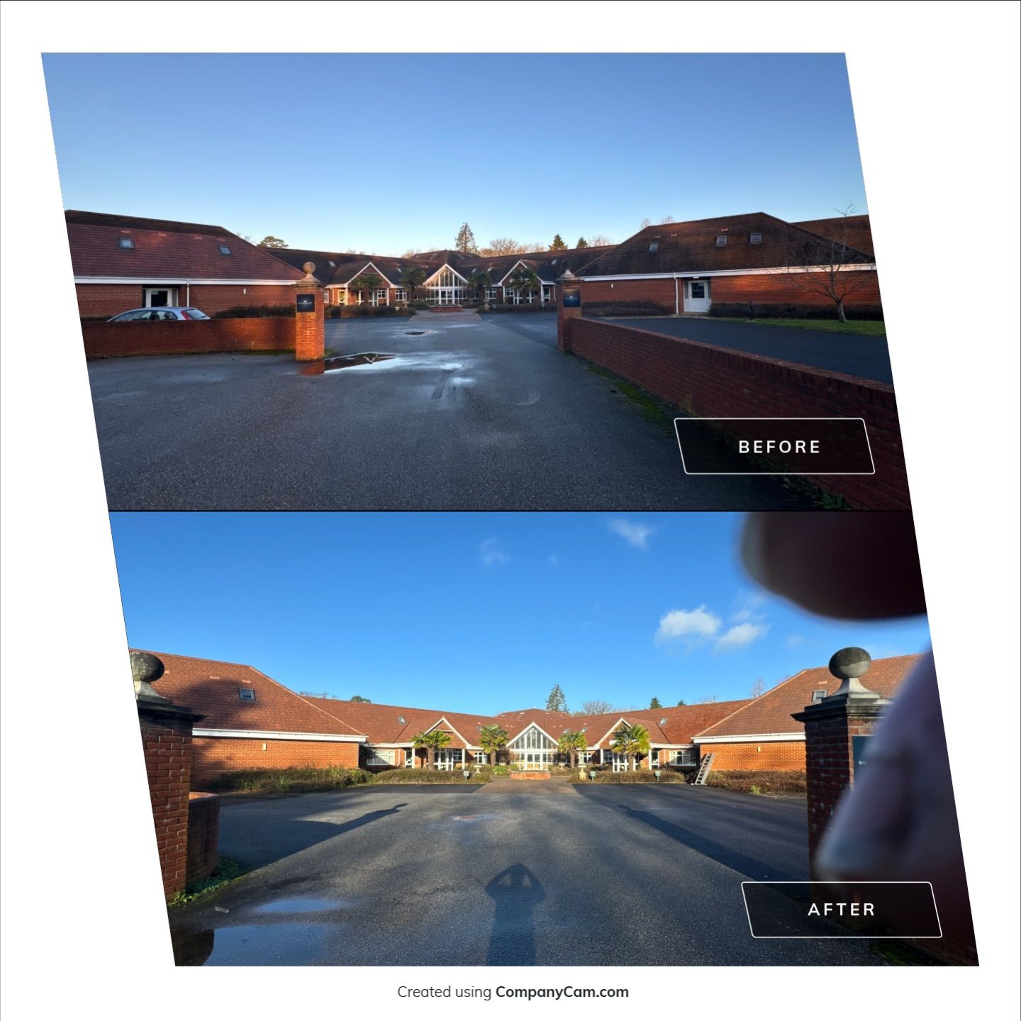 Large Care Home Roof Clean using Mosmatic FSC and Biocide by Ges Exterior Cleaning ltd