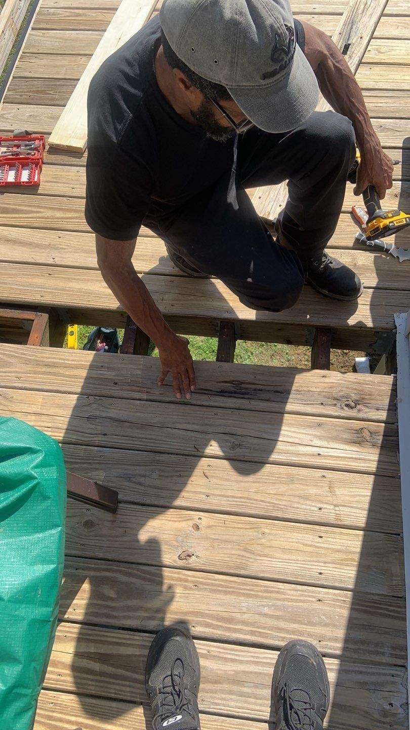 Deck Refinishing using Powerwasher by A1 NERDY HOMES LLC