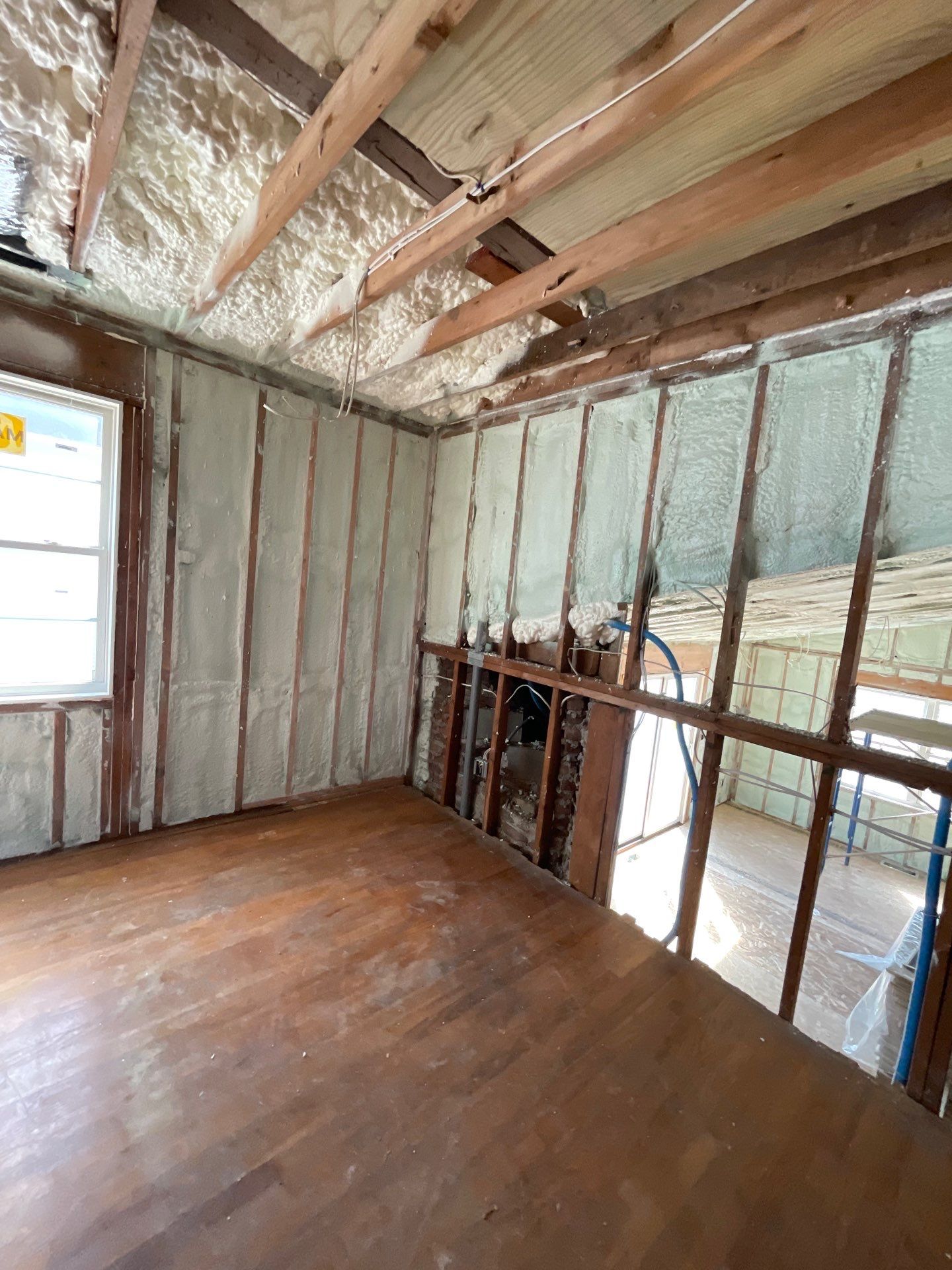 Basement Exterior Walls using Closed Cell Spray Foam by NYS Foam & Energy