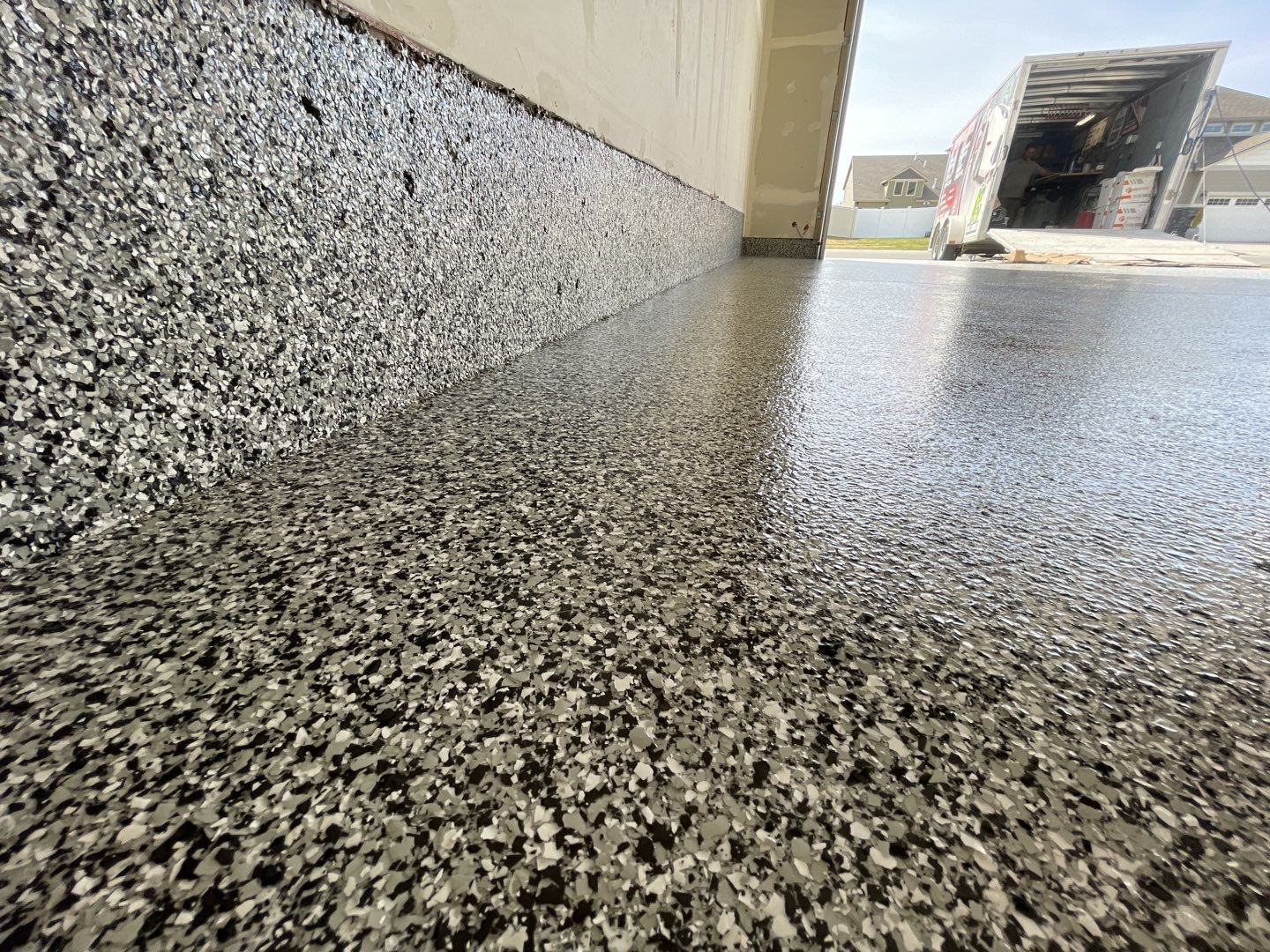 Garage Transformation using Domino by Croc Coatings, LLC