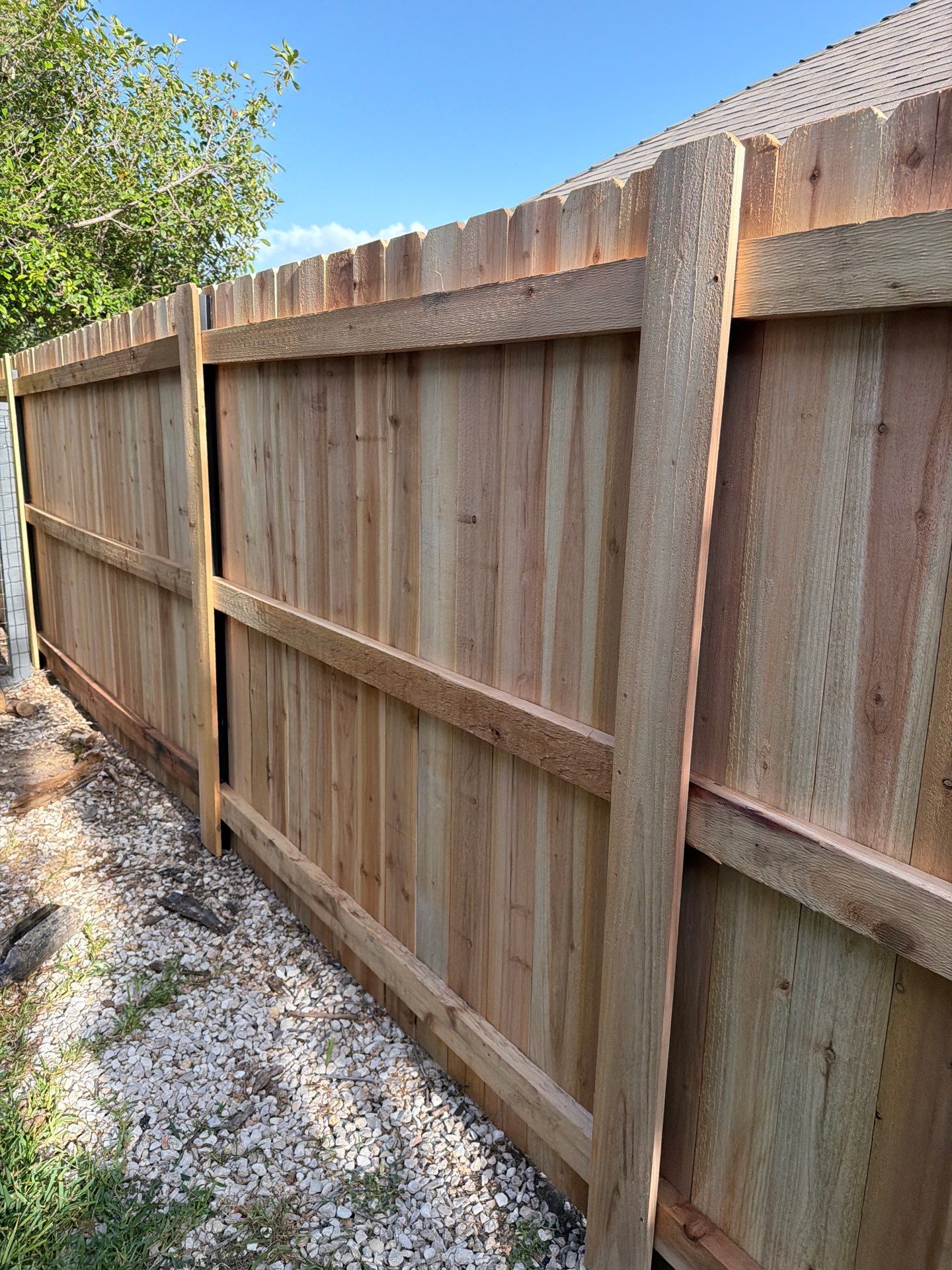 Custom Cedar Privacy Fence in Hutto by Rhino Home Care
