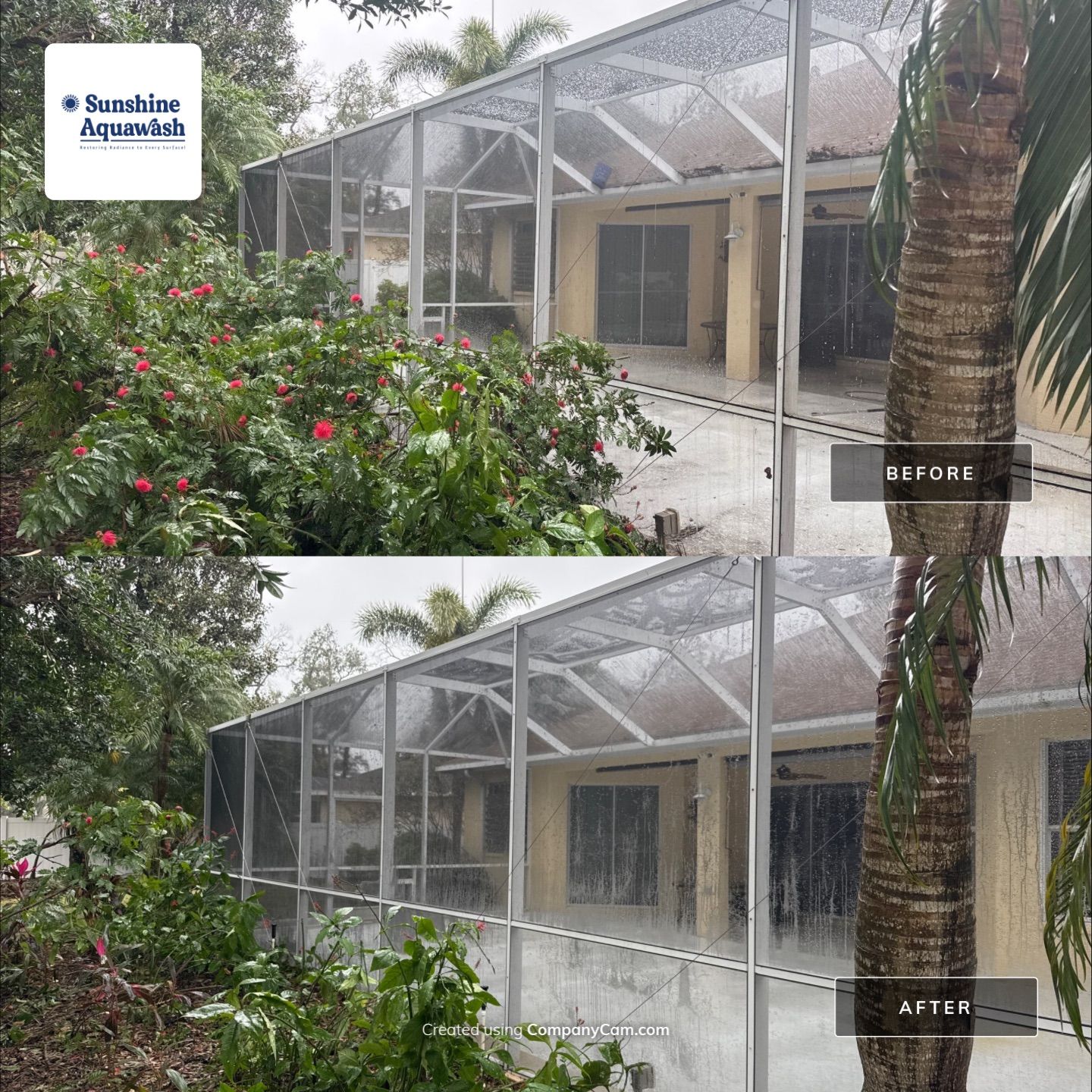 Lanai & Screen Enclosure Cleaning, Paver and Fence Cleaning by Sunshine AquaWash