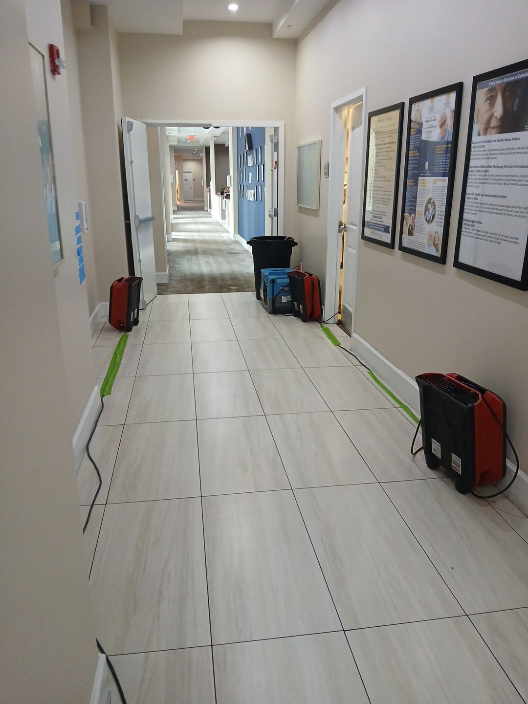 Commercial Water Damage Mitigation and Floor Drying in Boynton Beach by SuperClean