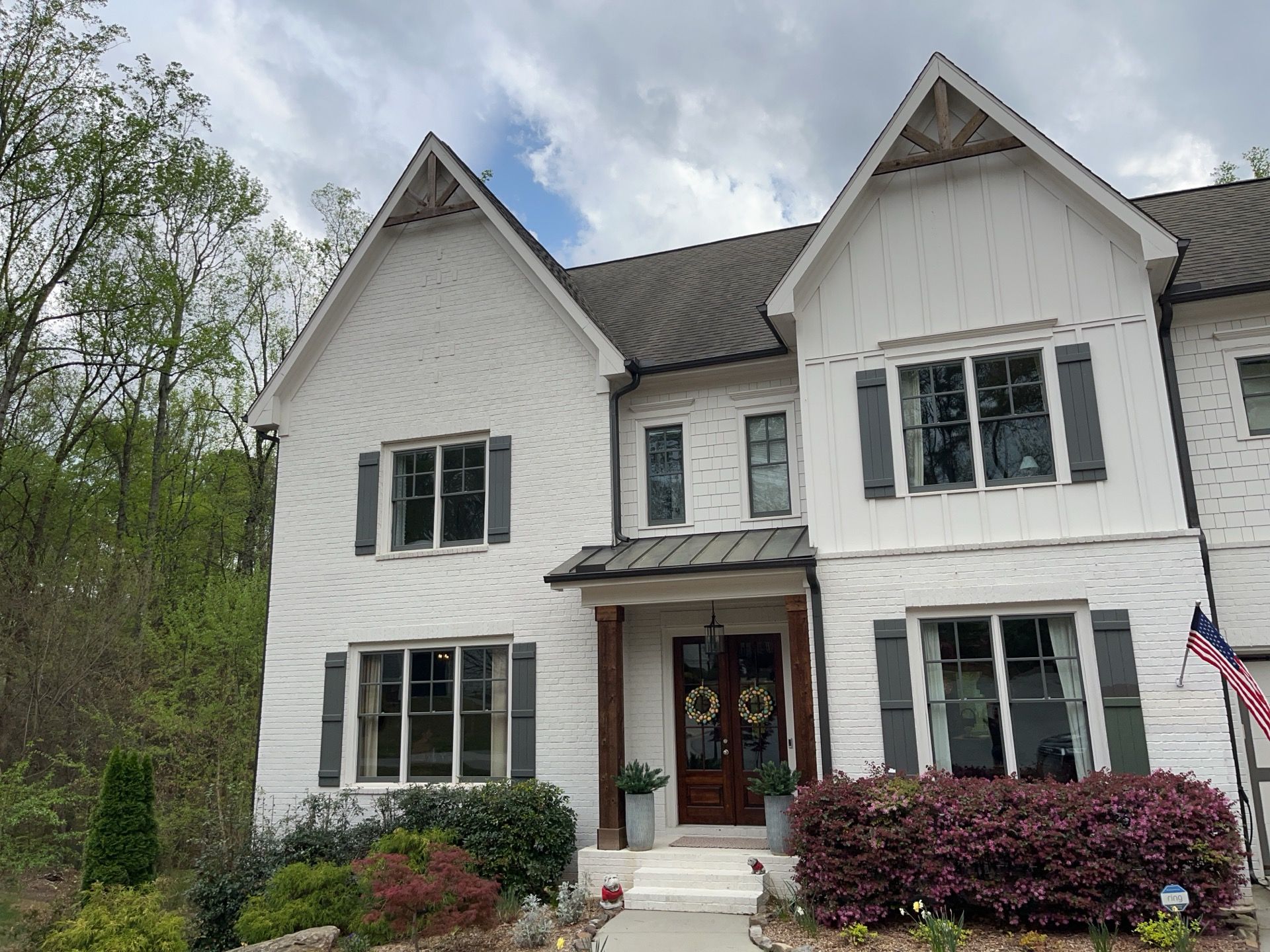 Custom Gable Bracket Replacement, Exterior Paint, and Deck Stain in Chamblee, GA by Nelson Exteriors 