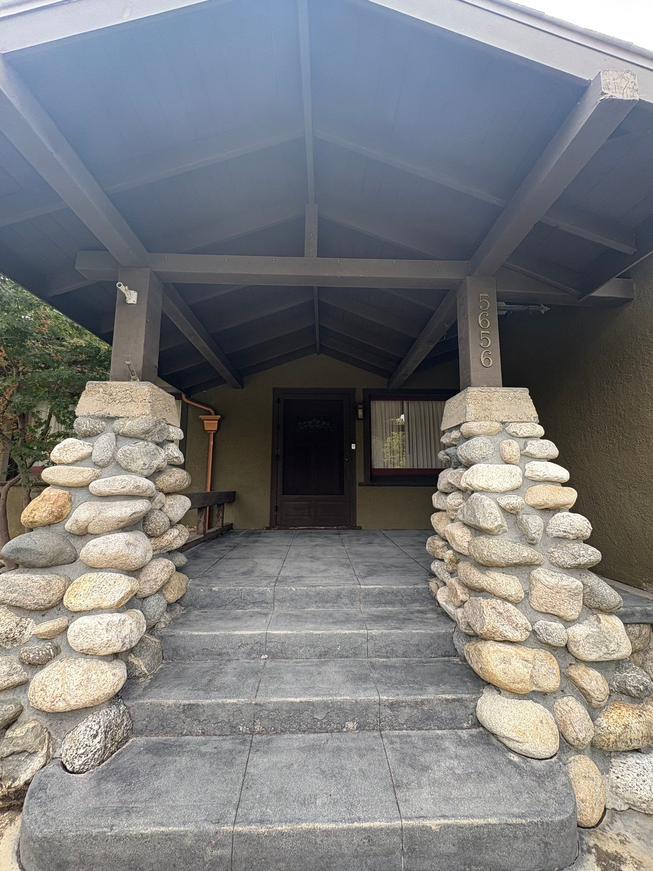 Sandblastig & Staining Front Concrete Porch In Los Angeles, CA by La Power Washing Inc