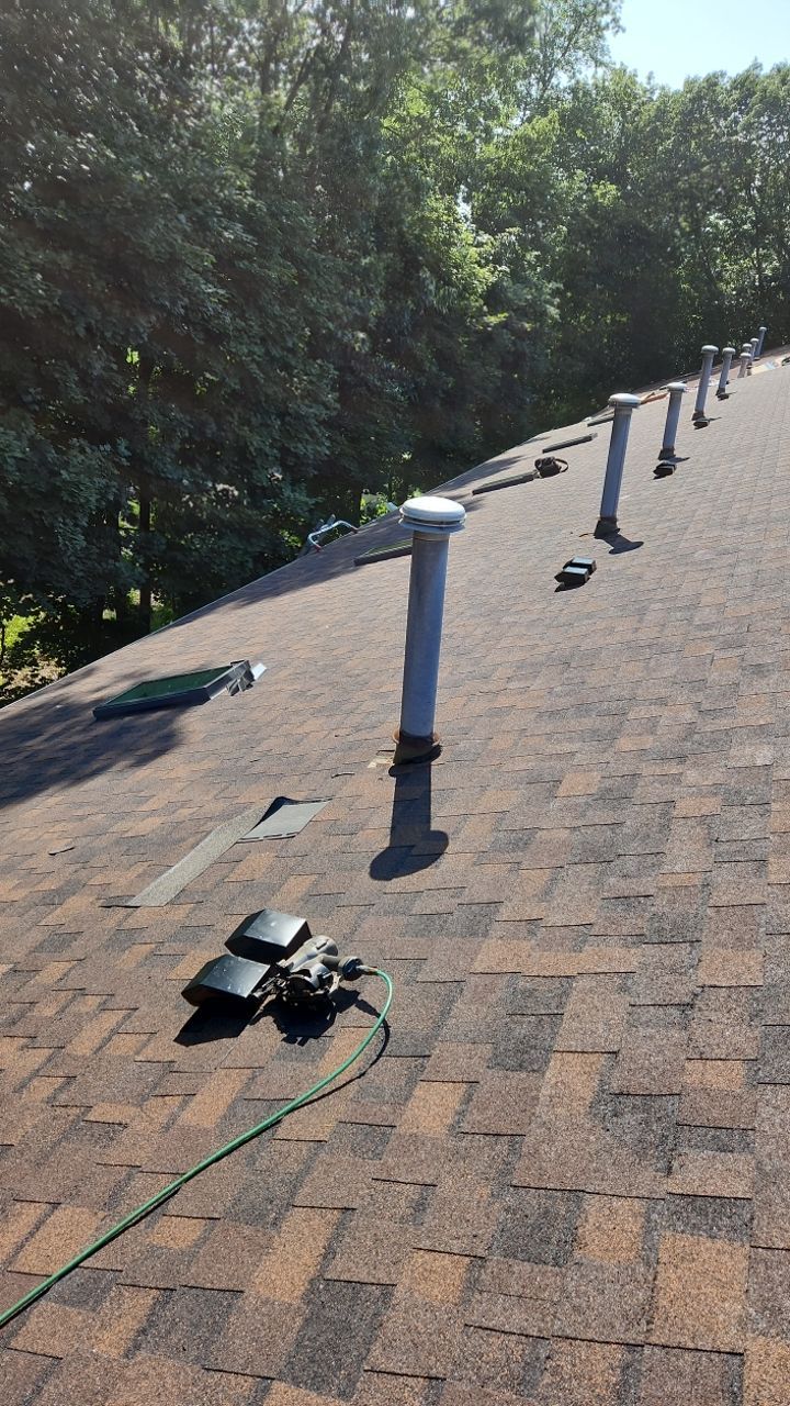 Residential Roofing Installation using Owens Corning Duration Brownwood by A Plus Exterior