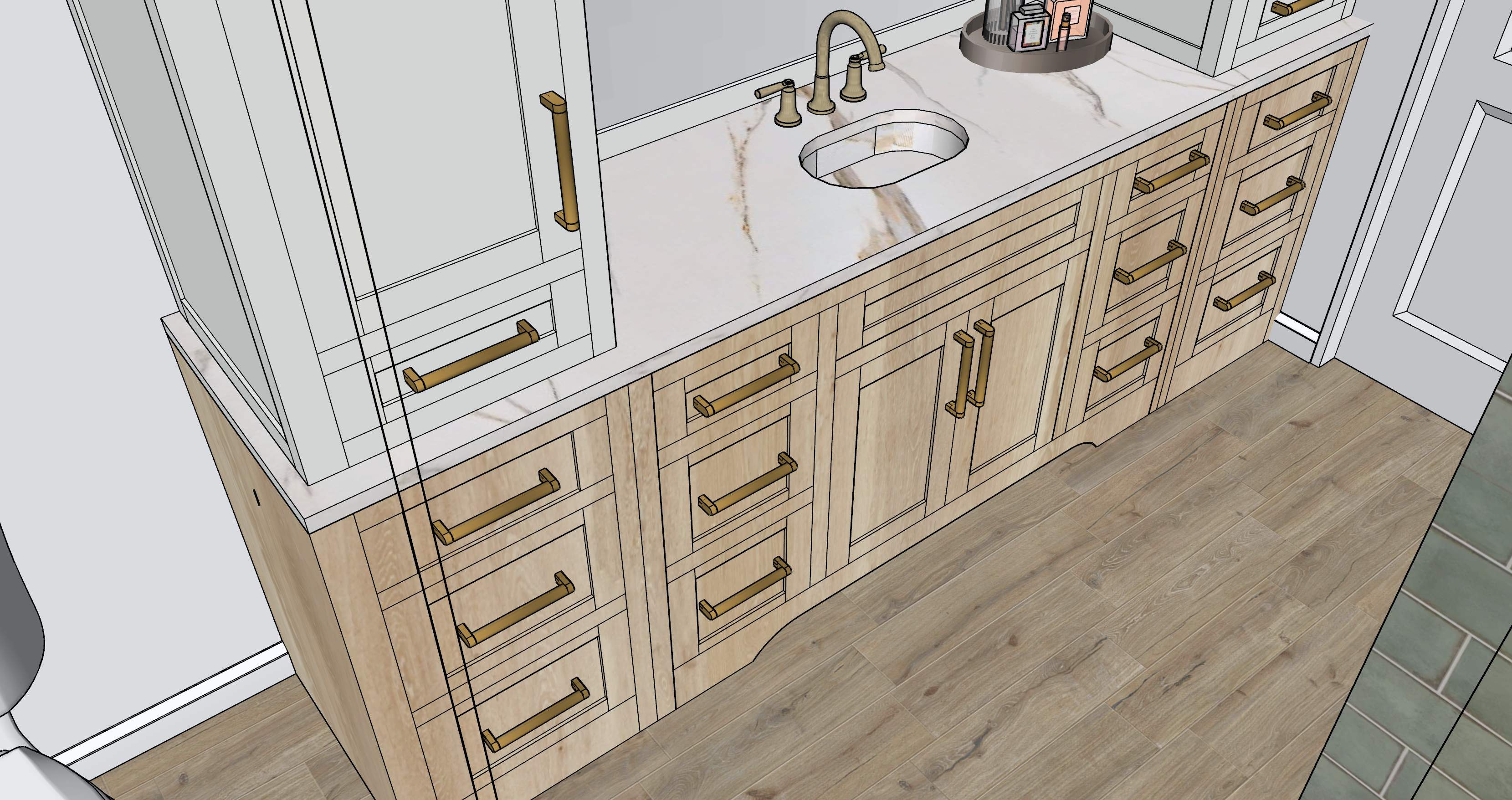 Northwood Bathroom Remodel with Vertical Stack Tile Shower by Legacy Bath and Kitchen