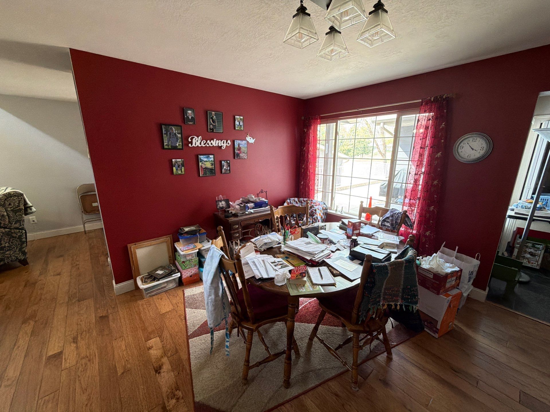 Interior Home Repainting with Repose Gray and Peppercorn Accent Walls by Select Painting, Coatings & Garage Cabinets