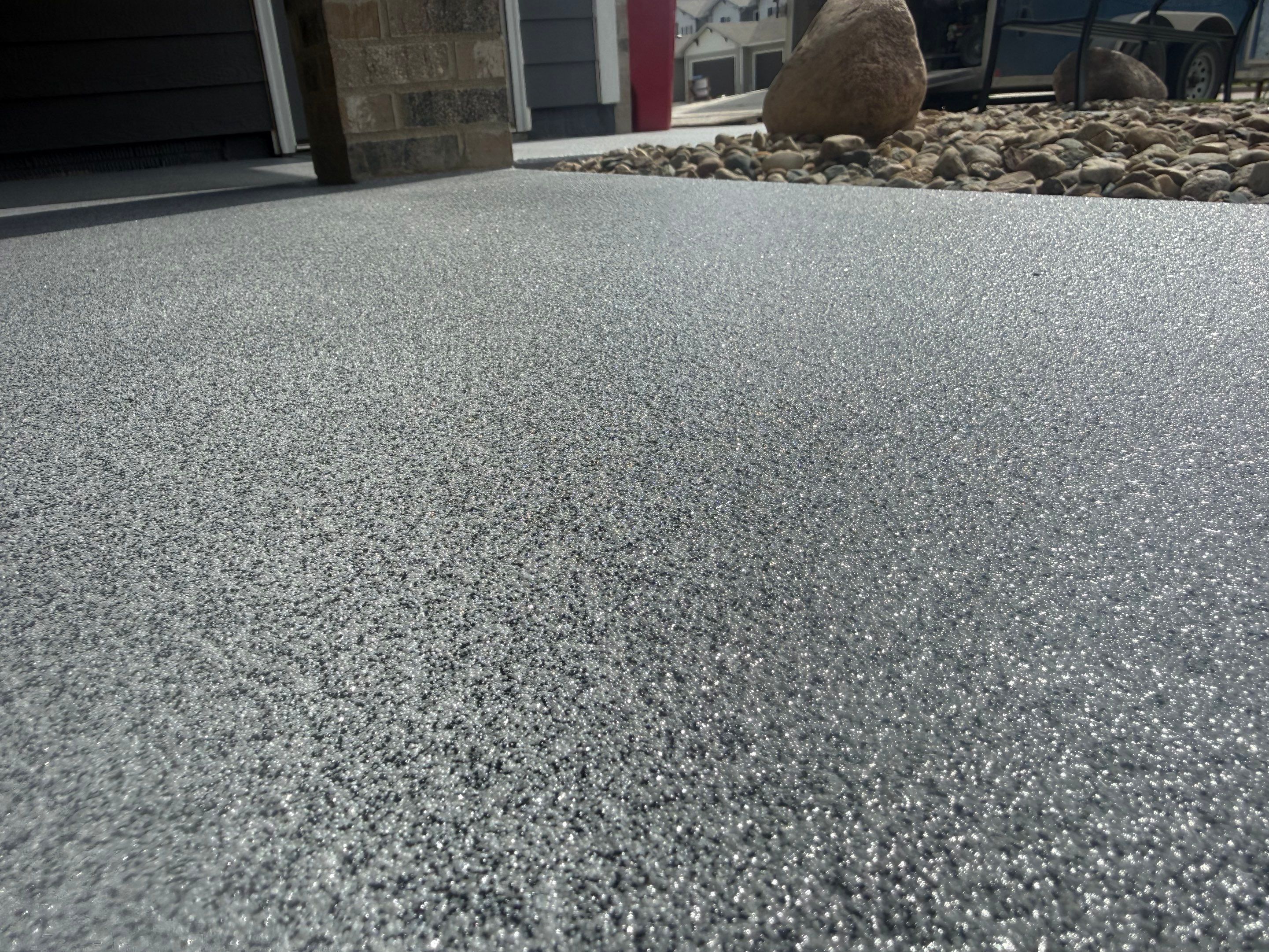 Decorative Flake Concrete Coating for Sioux Falls Porch and Patio by Select Painting, Coatings & Garage Cabinets