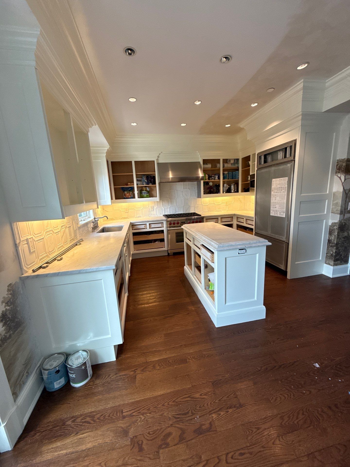 Water Damage Repairs in Luxury Kitchen and Primary Bathroom by Fox Hill Luxury Real Estate Services