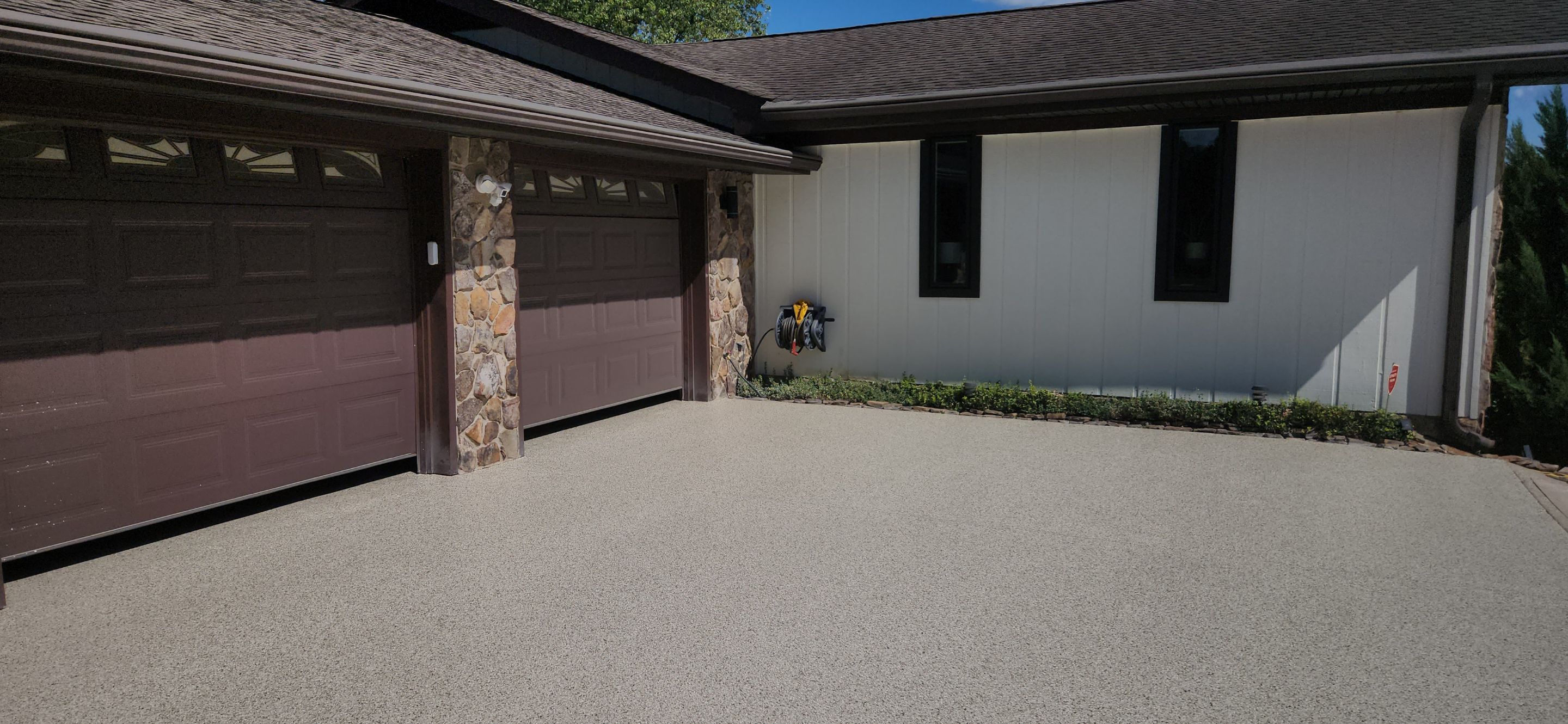 Garage and Driveway Makeover Using Desert Flake by Elite Floor Solutions