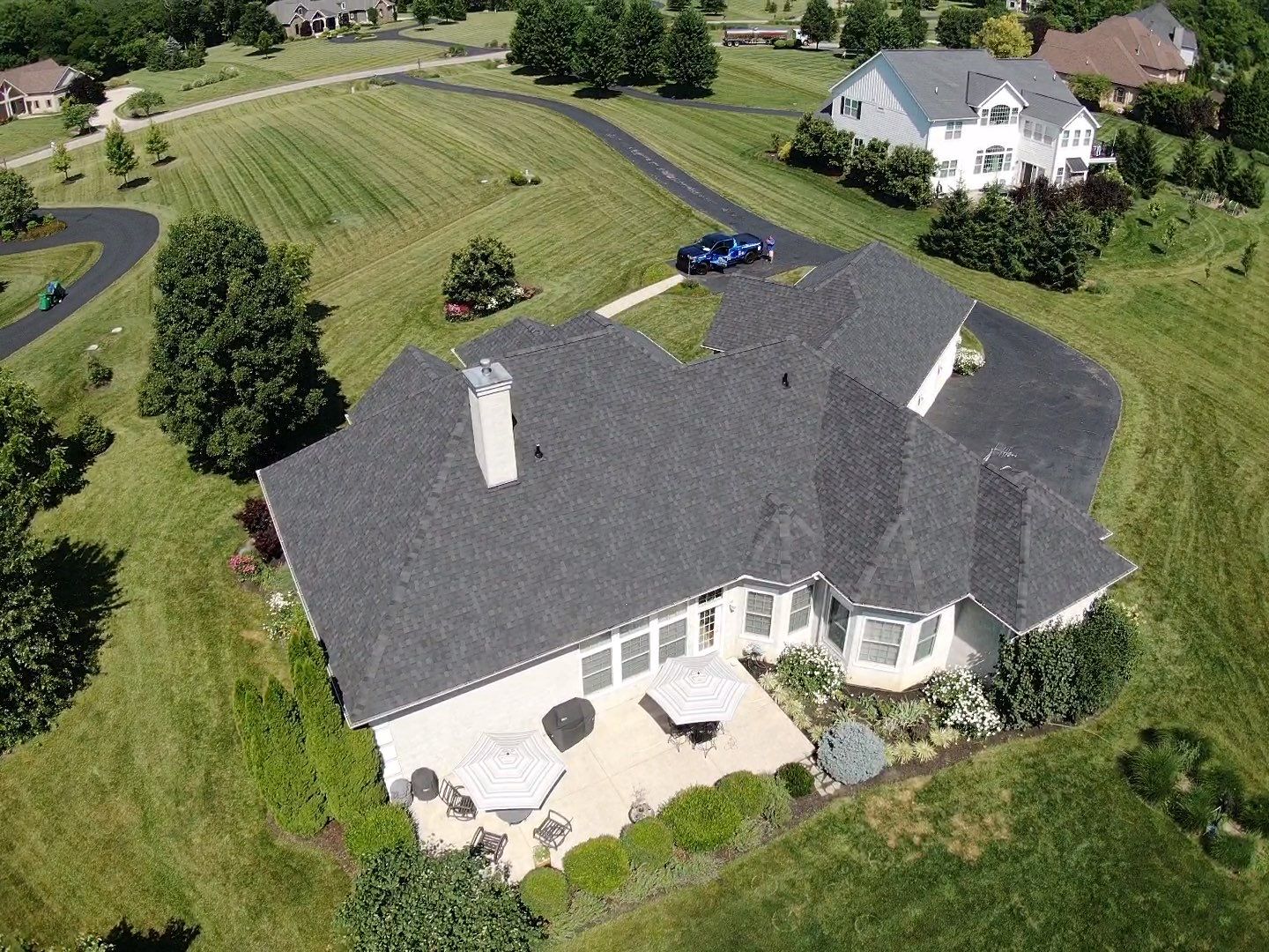 Residential Roofing Installation using Atlas Pinnacle Black Shingles by 614 Exteriors