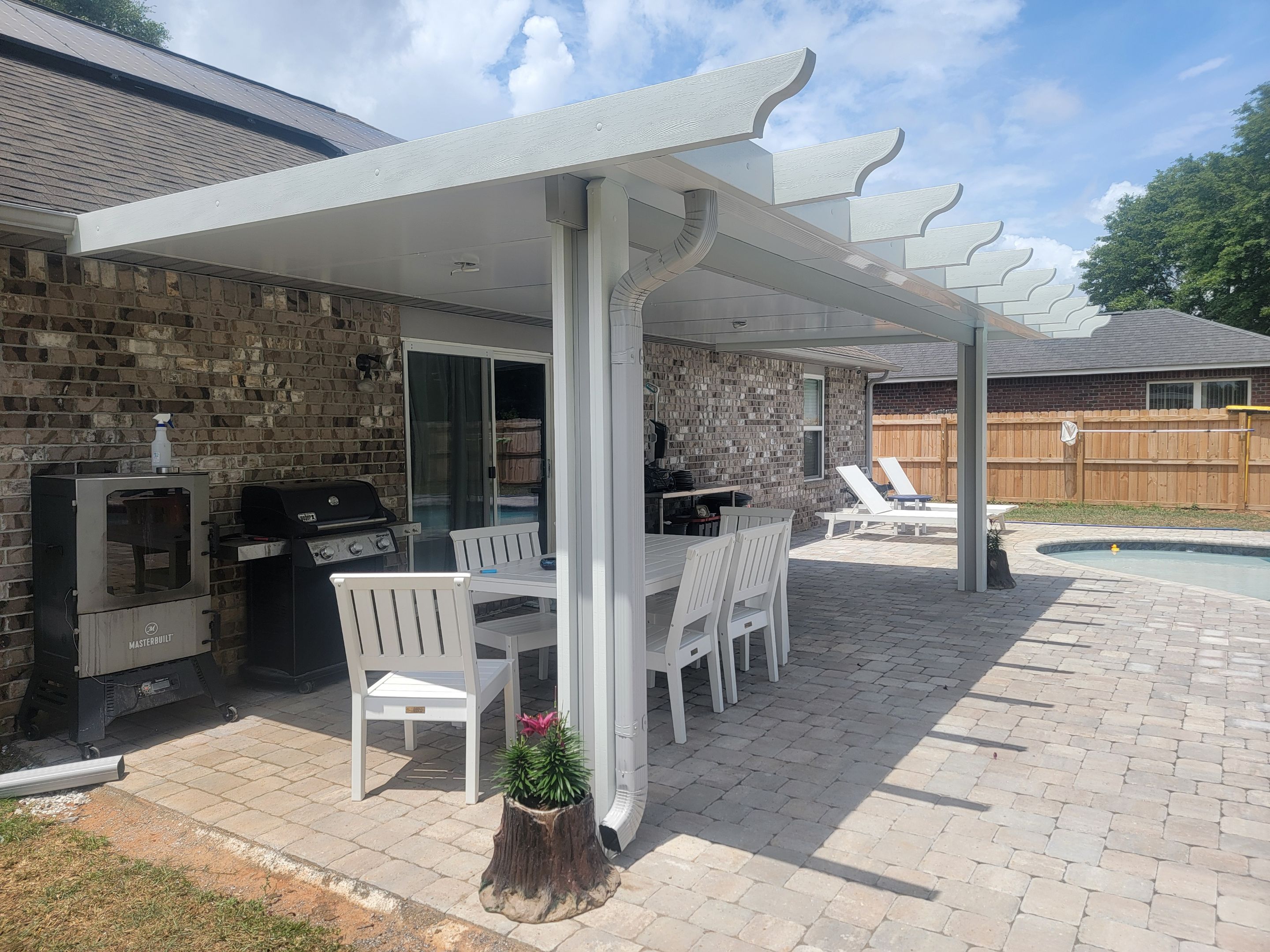 Patio Cover with Pergola Trim Package by Titan Sunrooms