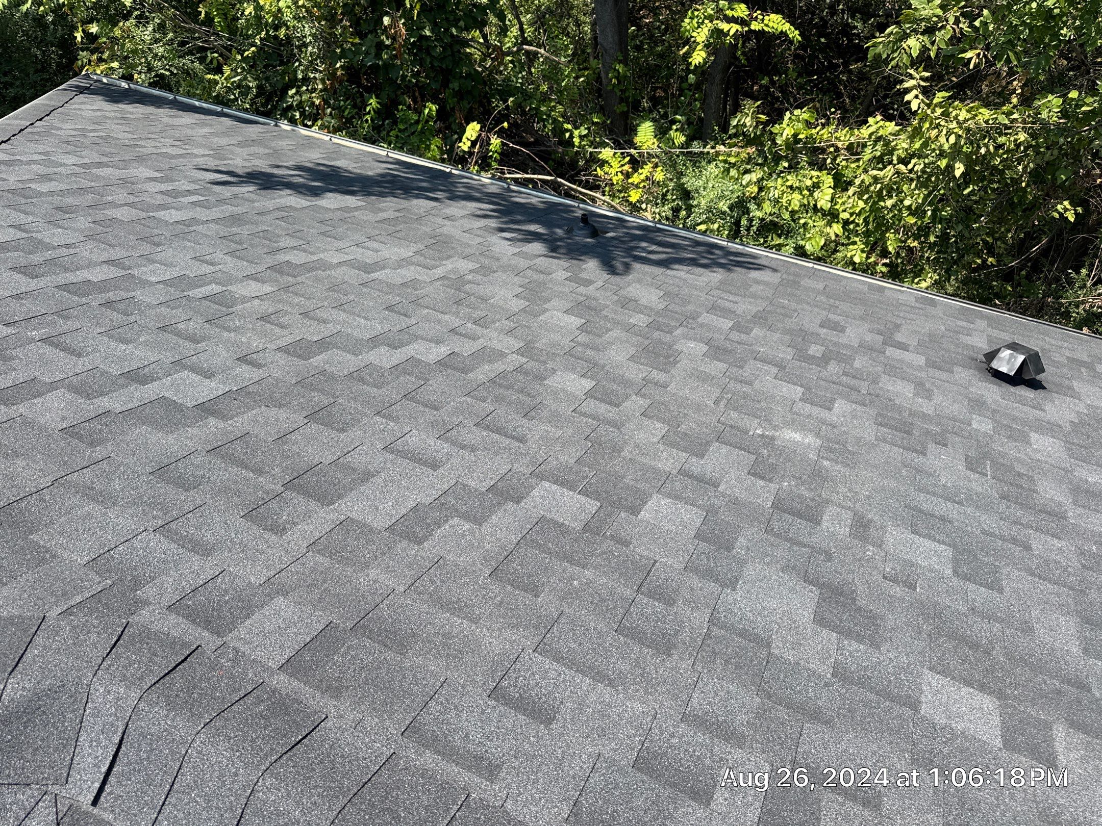 Reroof using IKO Granite Black by Castillo Roofing