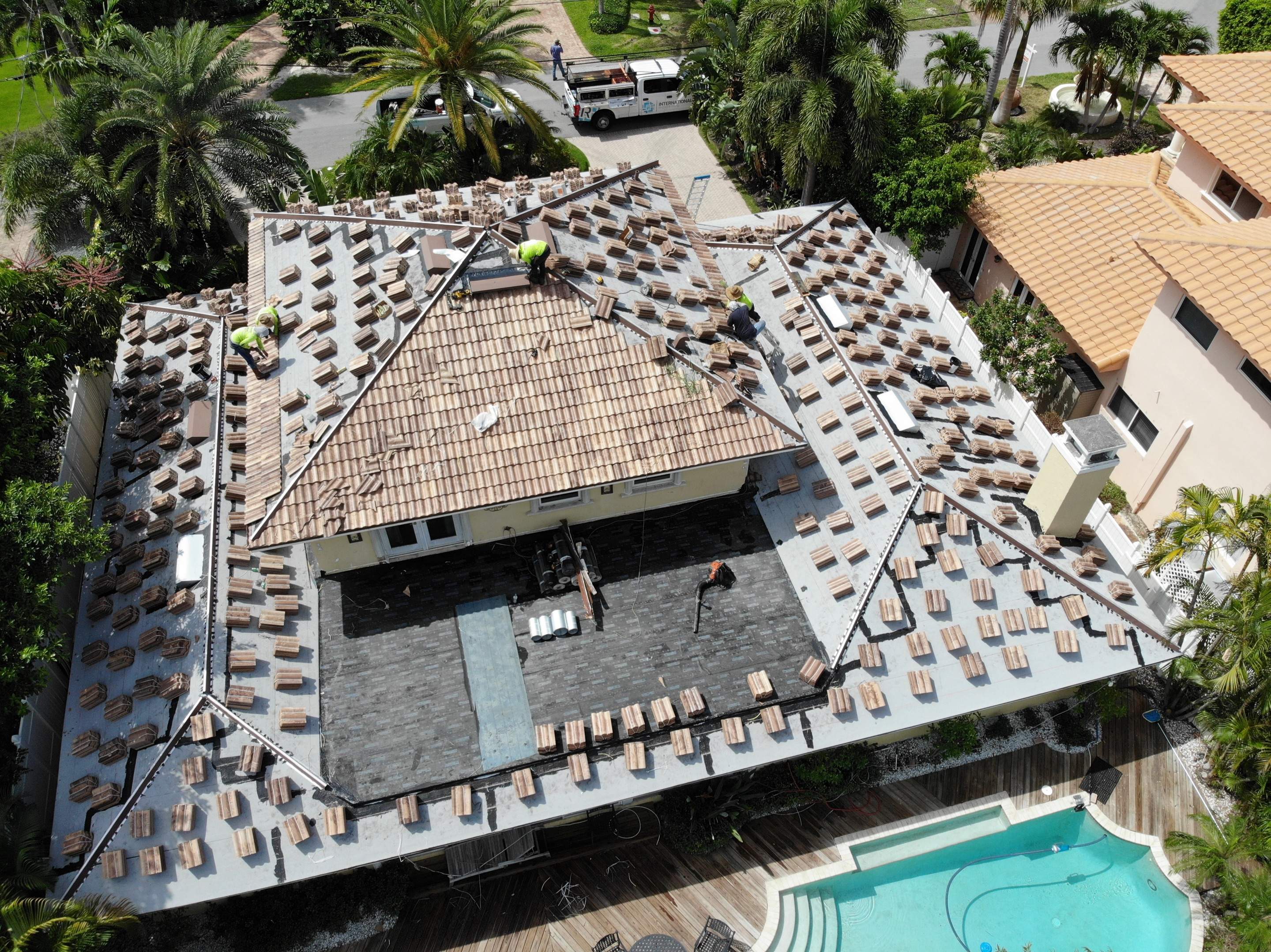 Residential Roofing Installation using Brava Spanish Tile in Mocha Sand by International Roofing