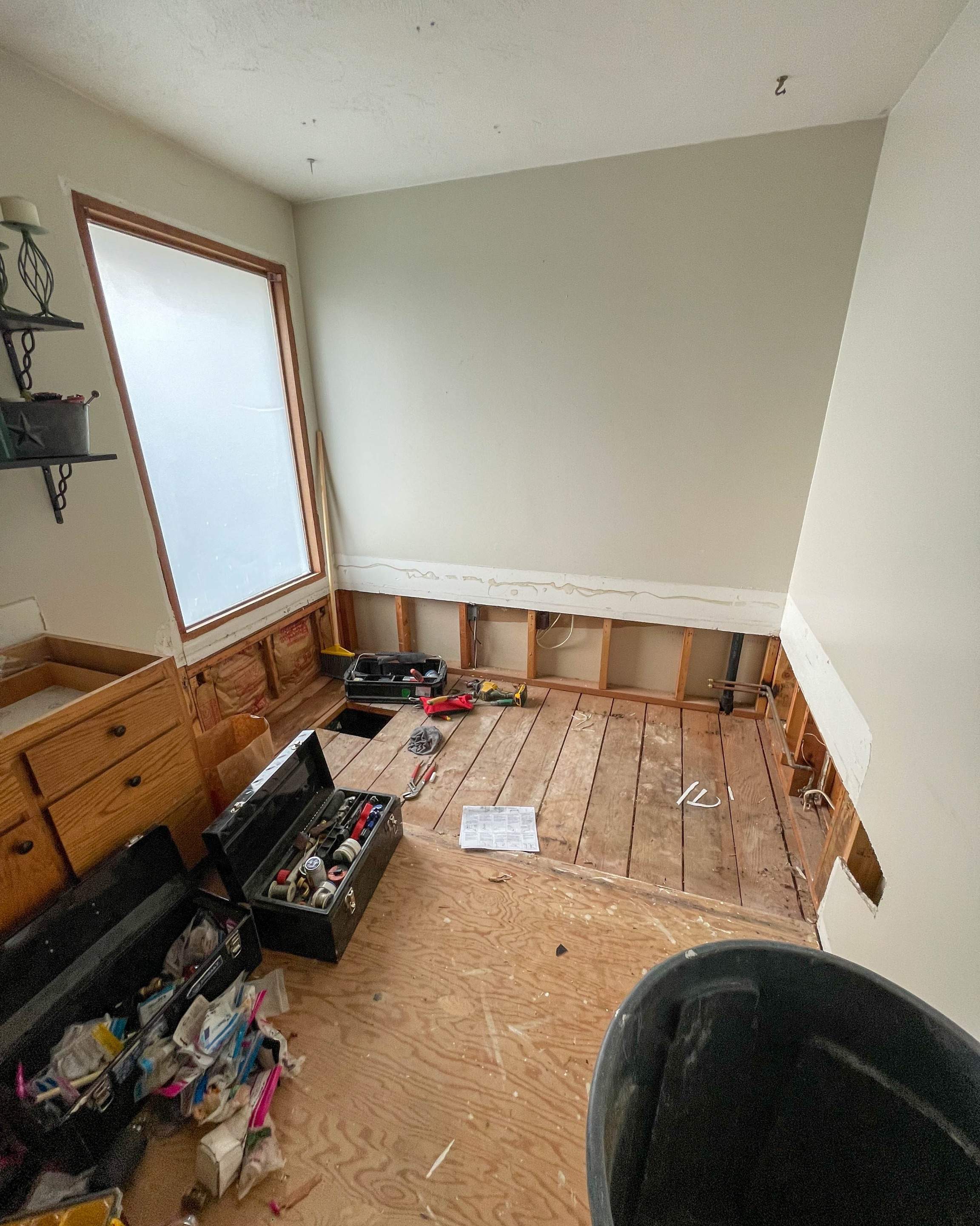 Bathroom Remodel using Shower Kit by Villegas Remodeling, LLC