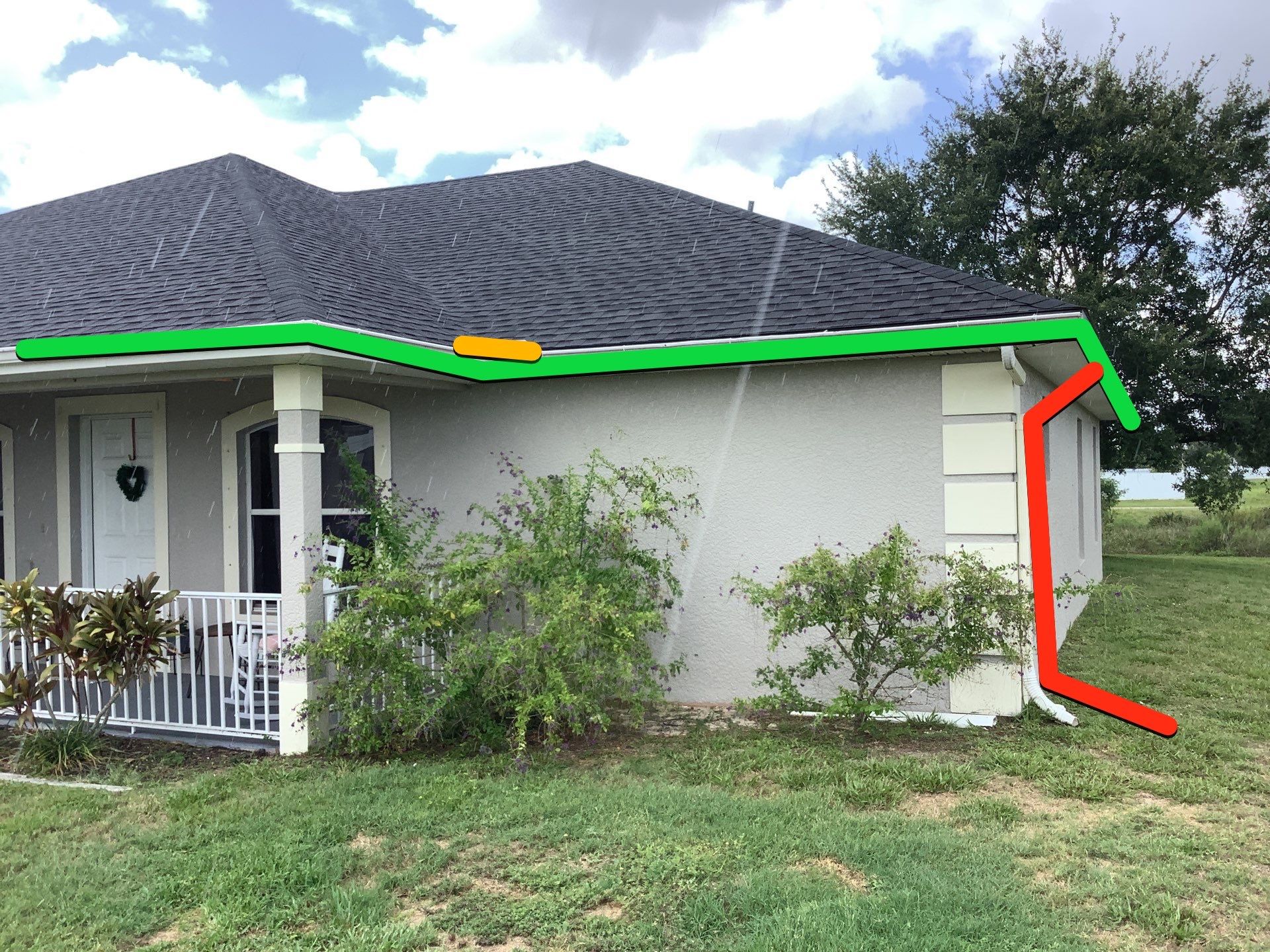 Seamless Gutters Project in Cape Coral Fl by Gutter Professors