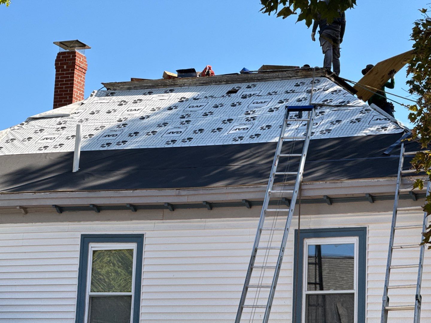 Full Roof Replacement on Historic Farmhouse with Decking Replacement – Repeat Customer by Sensible Home Solutions