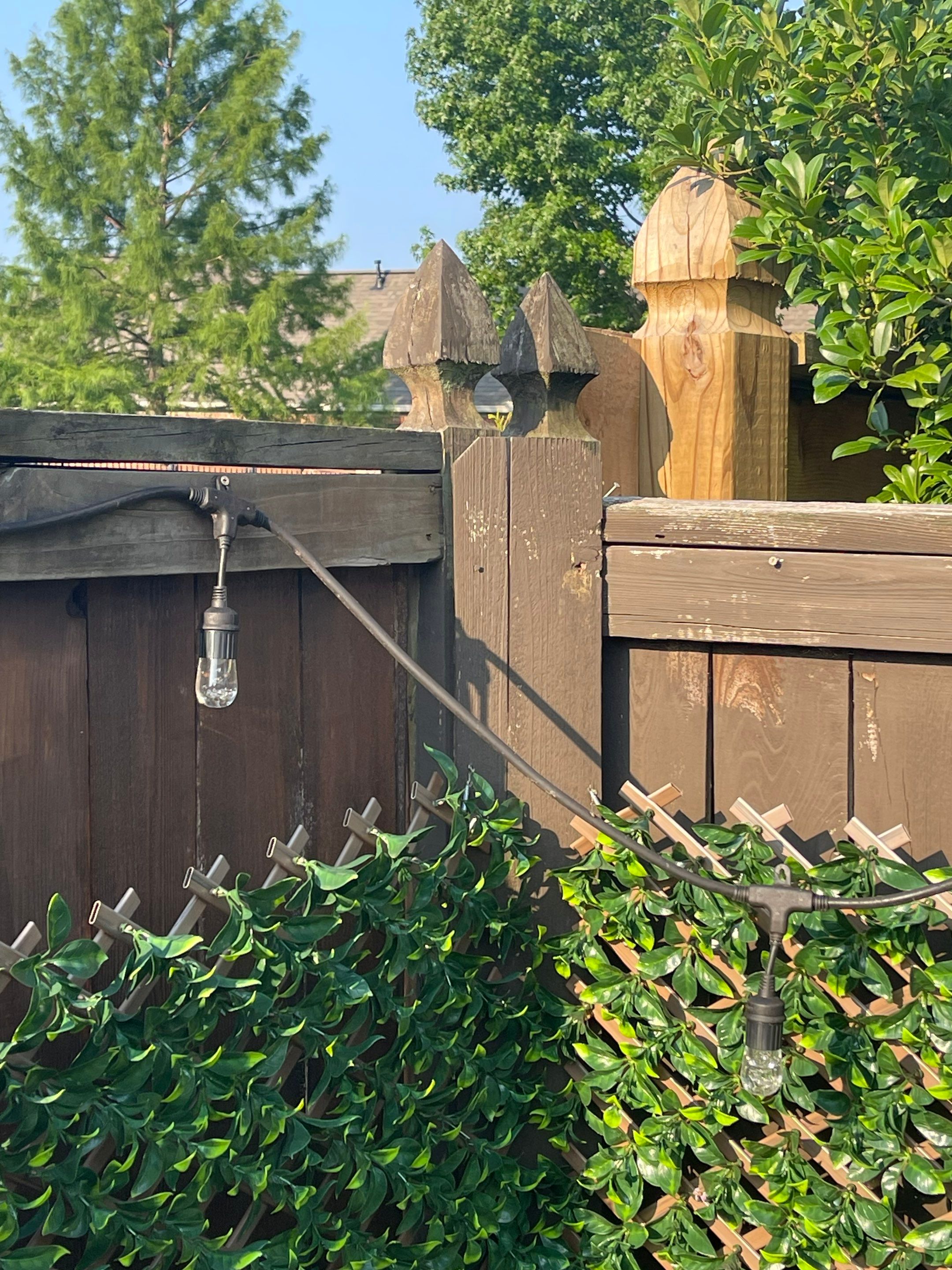 6ft Treated Pine Good Neighbor Fence 6x6 French Gothic Posts by Roberson Construction LLC