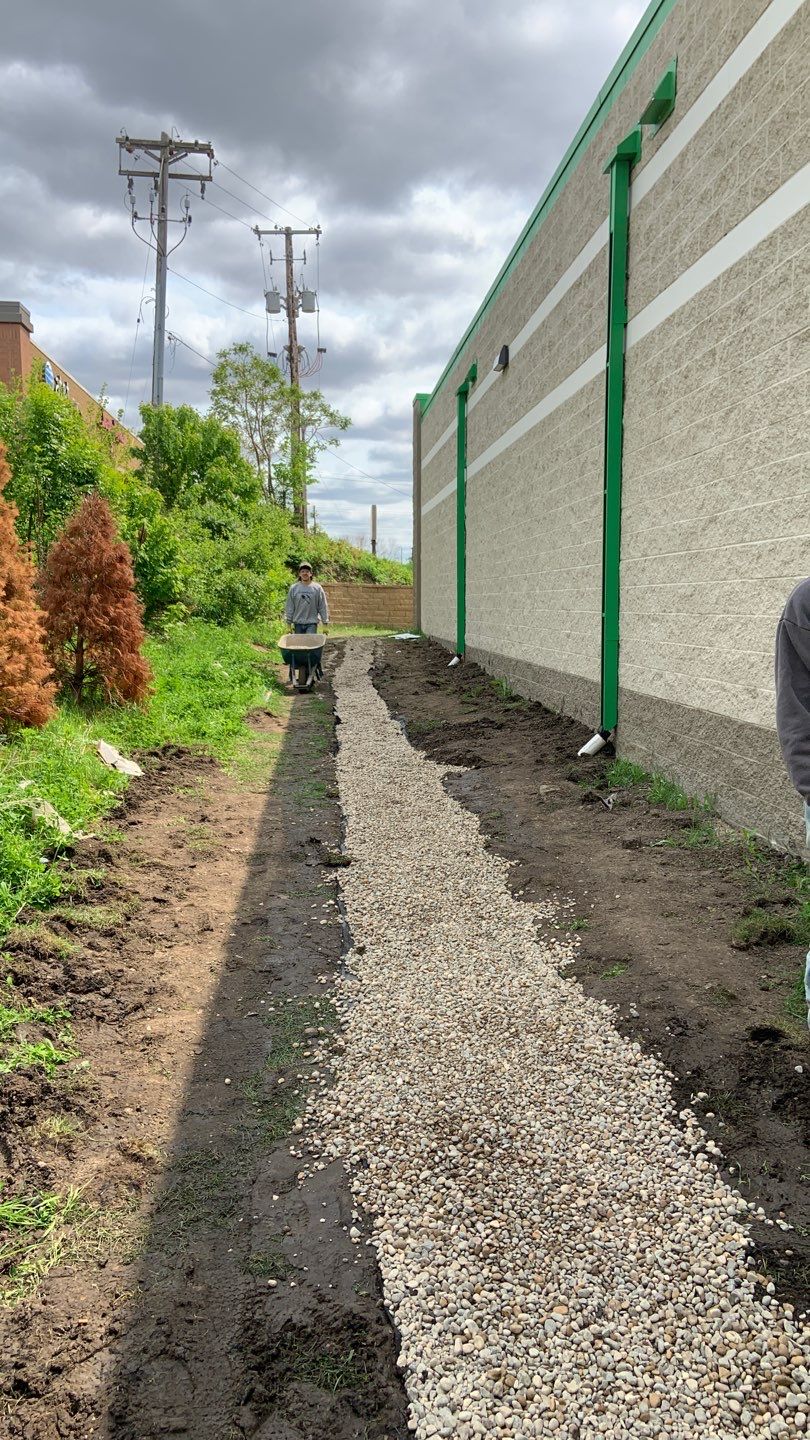 French Drain Installation – Fridley Dollar Tree by Waterproofing Northeast