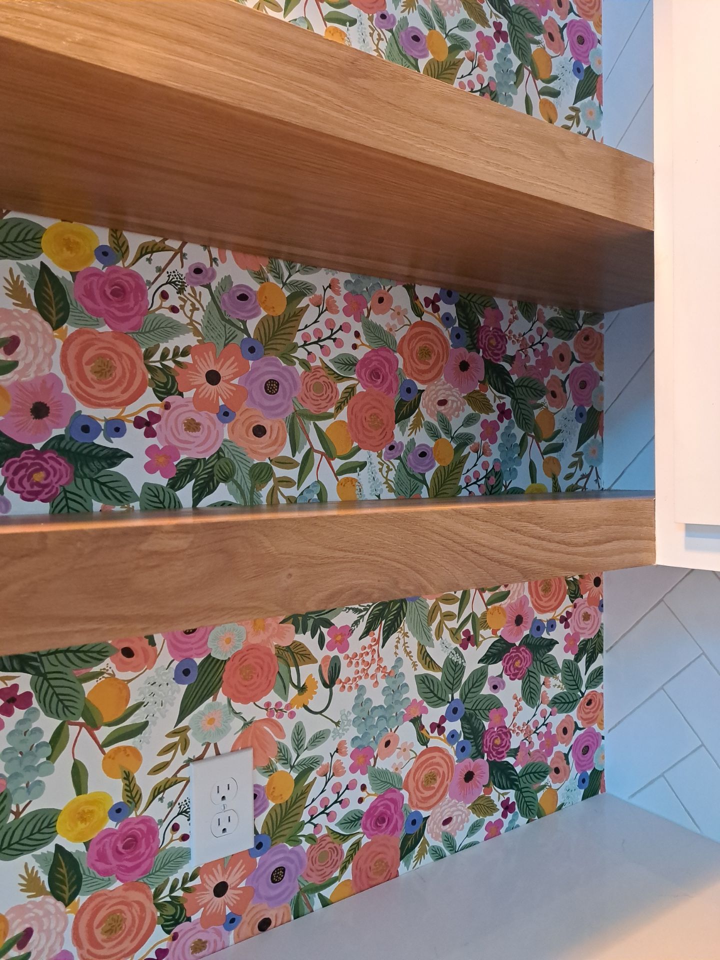 Living Room Wallpaper Accent Wall  by Nomad Painting