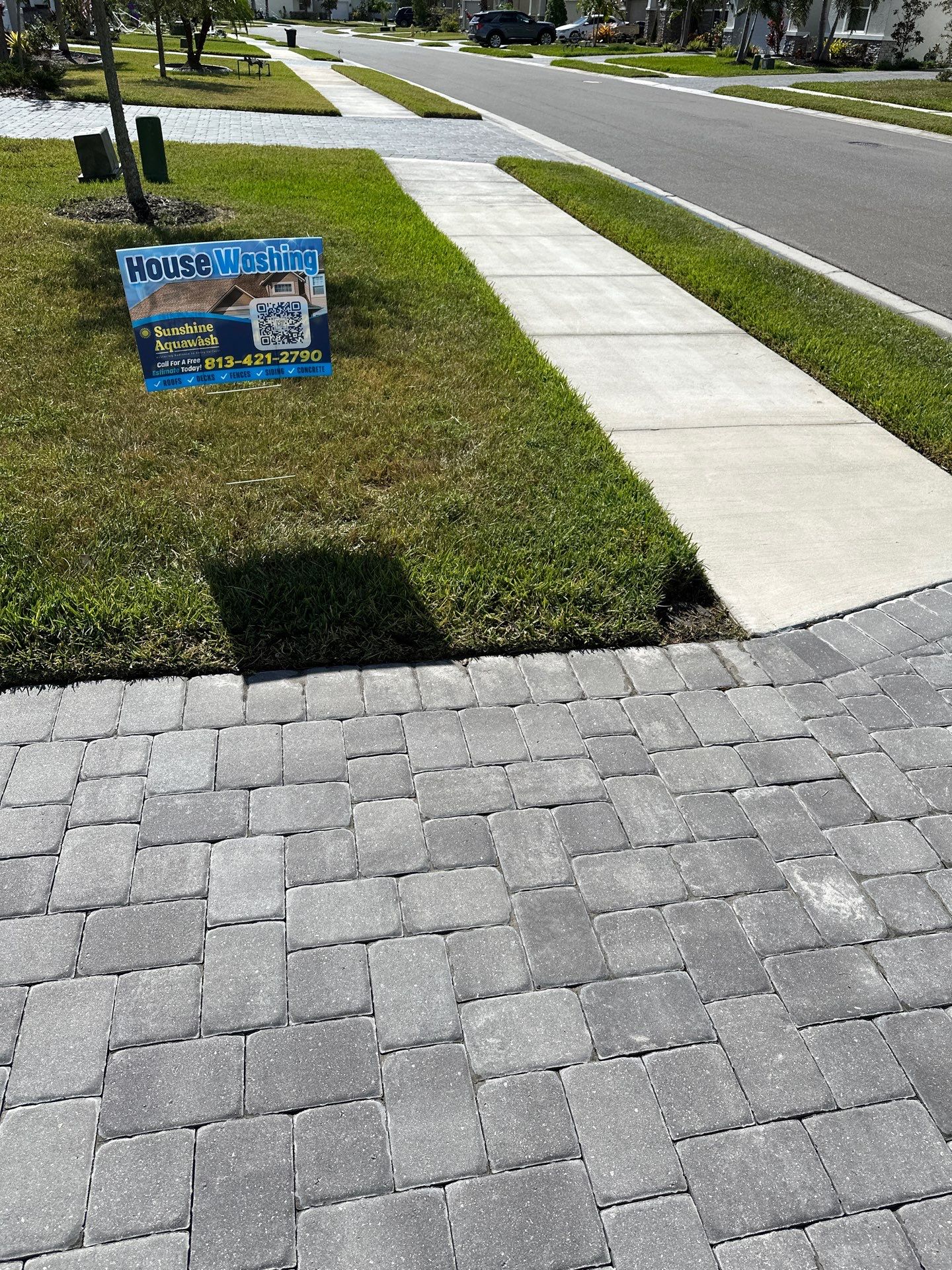 House Wash & Paver Driveway Cleaning in Trevesta Community, Palmetto, FL | Sunshine AquaWash by Sunshine AquaWash