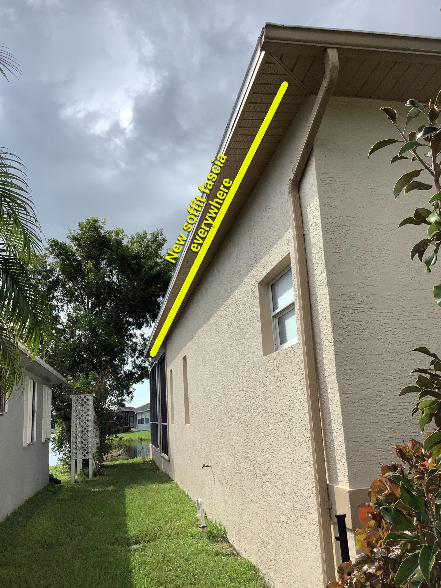 Cameo New Gutters and Soffit Installation FL by Gutter Professors