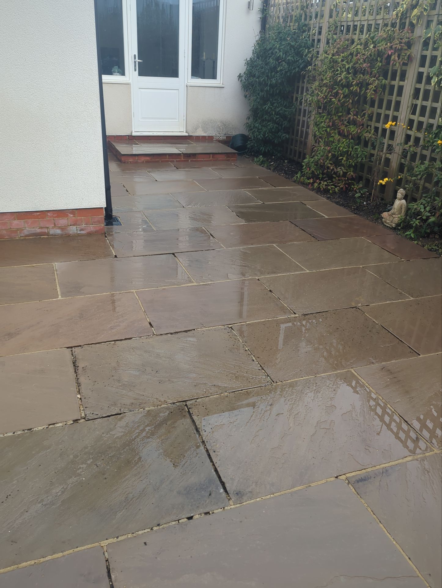 Patio Area Spring Clean using Mosmatic Flat Surface Cleaner by Ges Exterior Cleaning ltd