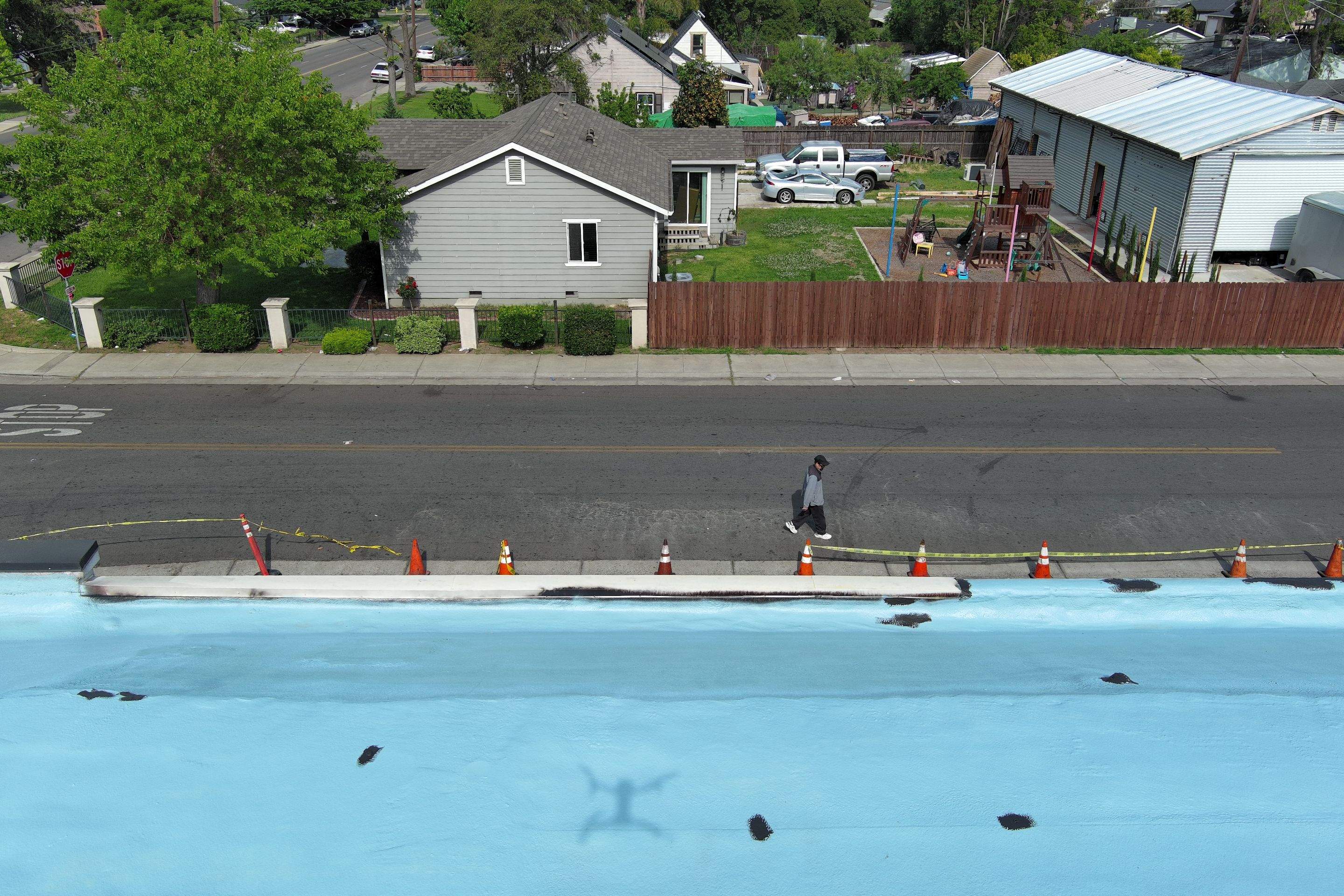 Foam Refurbish using Conklin Benchmark/PUMA XL coatings and spray foam by Straight Edge Roofing Inc