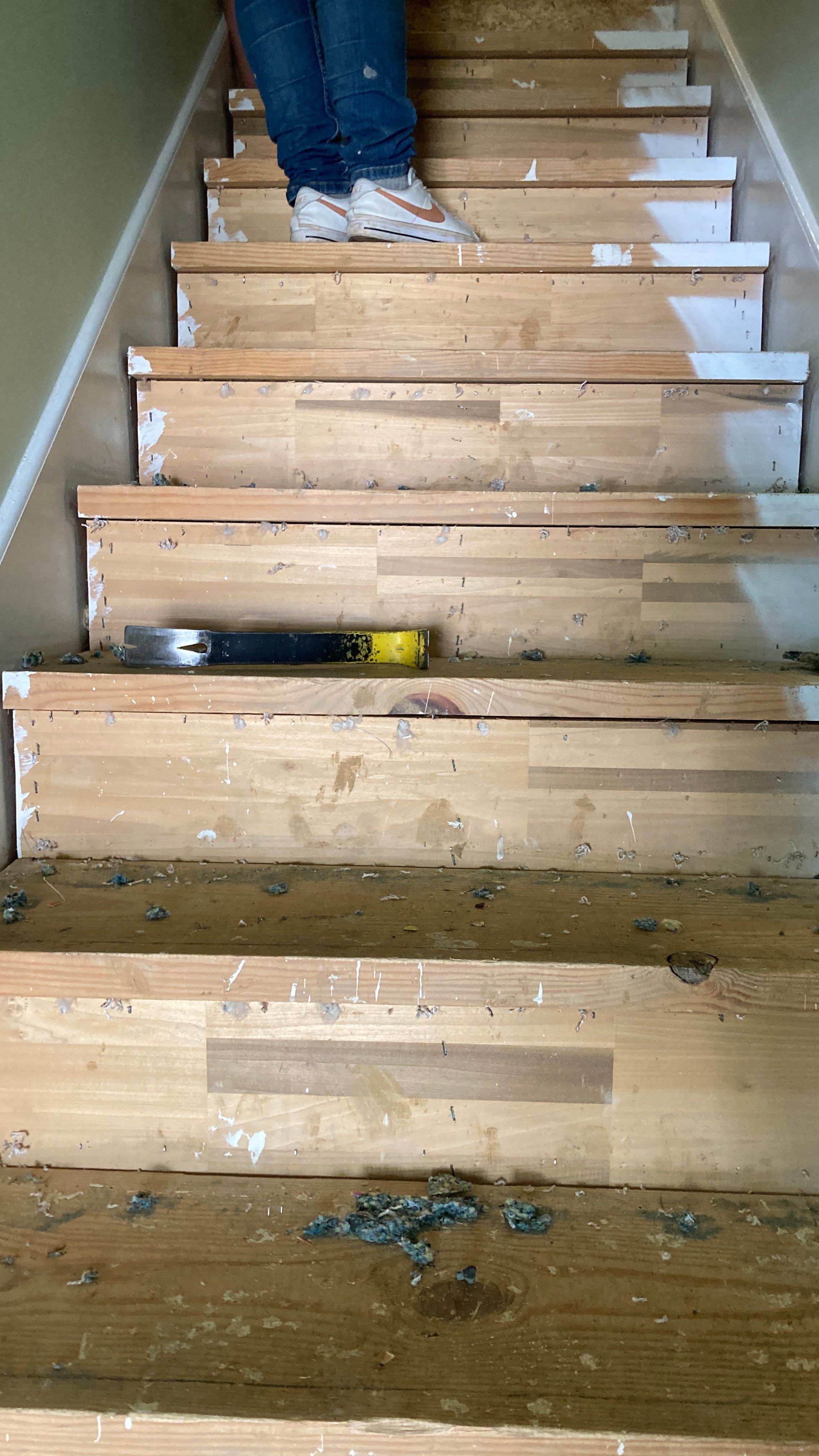 Stair Tread Install and Refinish  by Footprints Floors of Nashville