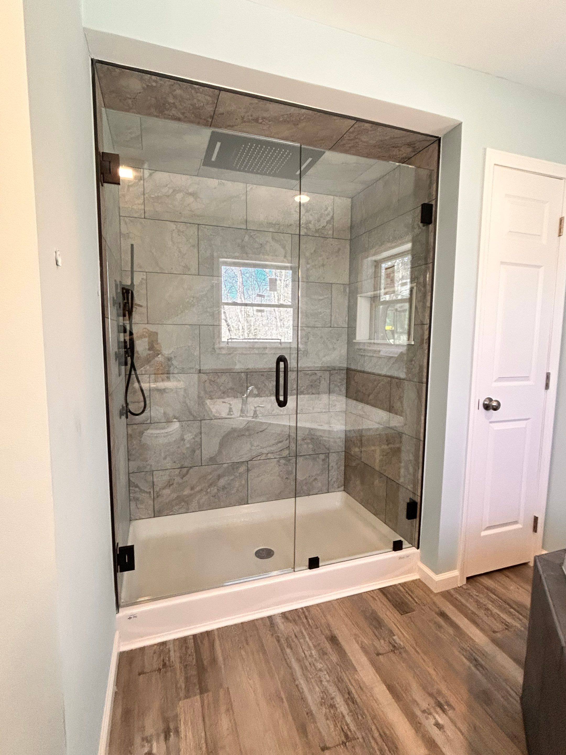 Bathroom Remodel using Tempered Shower Glass by Cheshire Glass Company