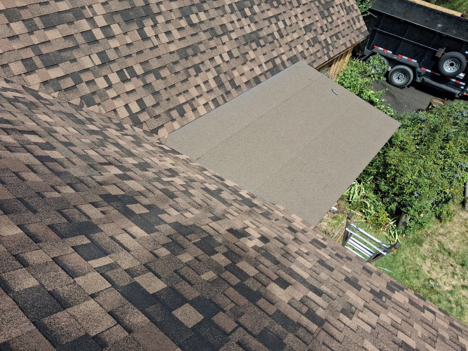 Architectural Shingle Roof Replacement for Boise Log Cabin Home by Olive Roofing