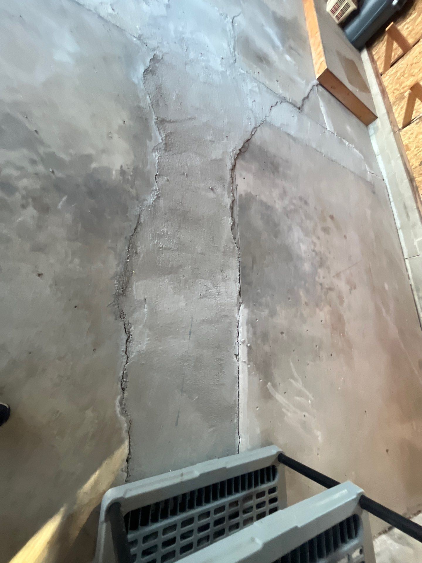 Multi-Colored Epoxy Garage Floor Coating and Concrete Stair Restoration by Select Painting, Coatings & Garage Cabinets