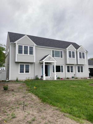 6" K-Style Aluminum Gutter Installed with 3" Round Smooth Downspouts in South Yarmouth, MA