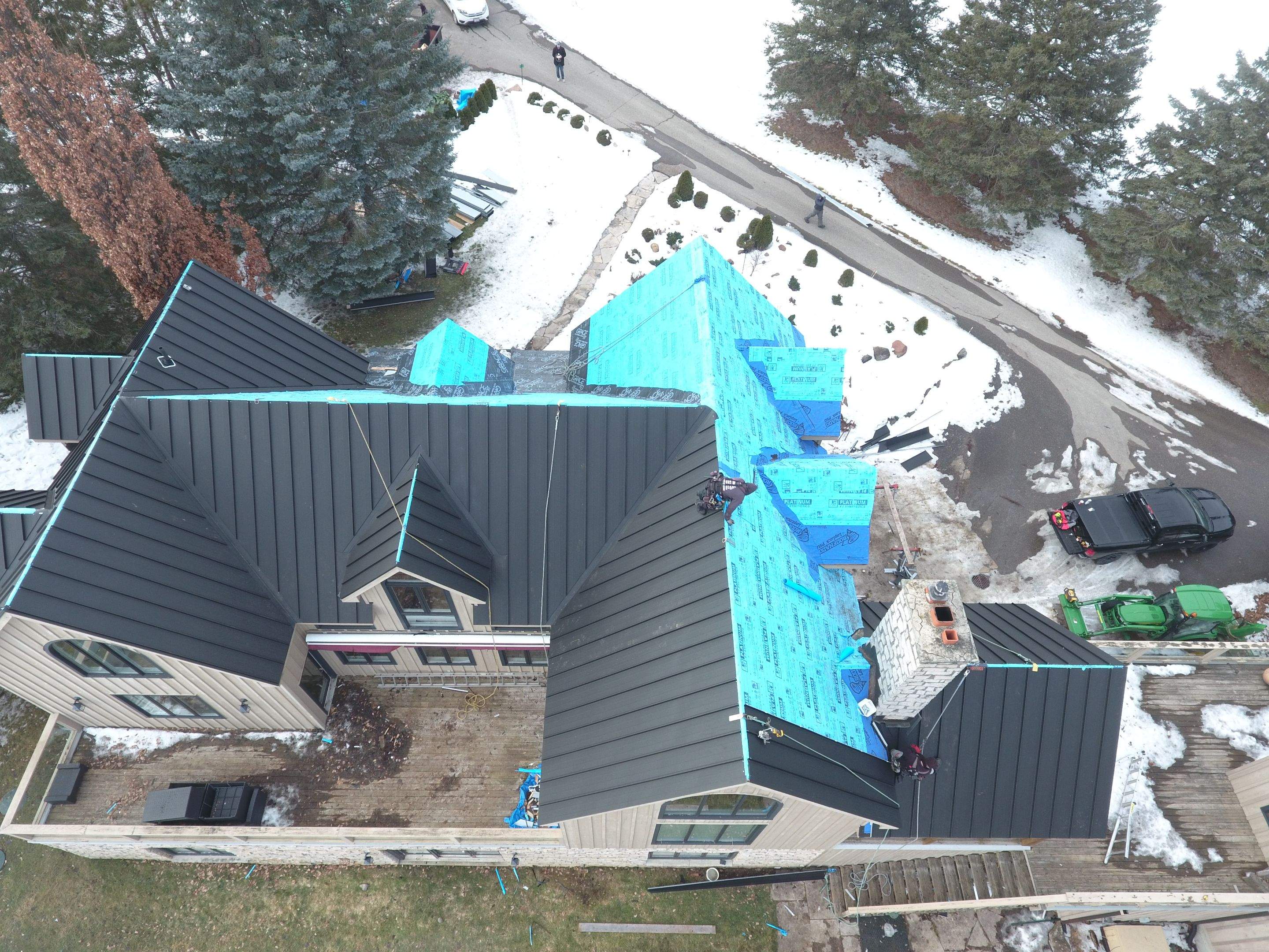 Residential Roofing Installation using 24 Ga Standing Seam Metal by Jay Carter Roofing & Sheet Metal