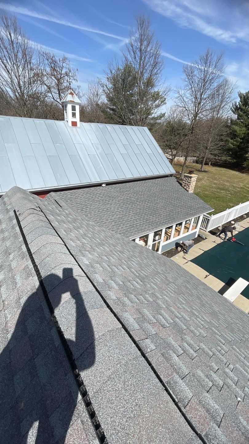 Residential Roofing Installation using GAF Timberline HDZ Williamsburg Slate  by Nitro Roofing and Construction