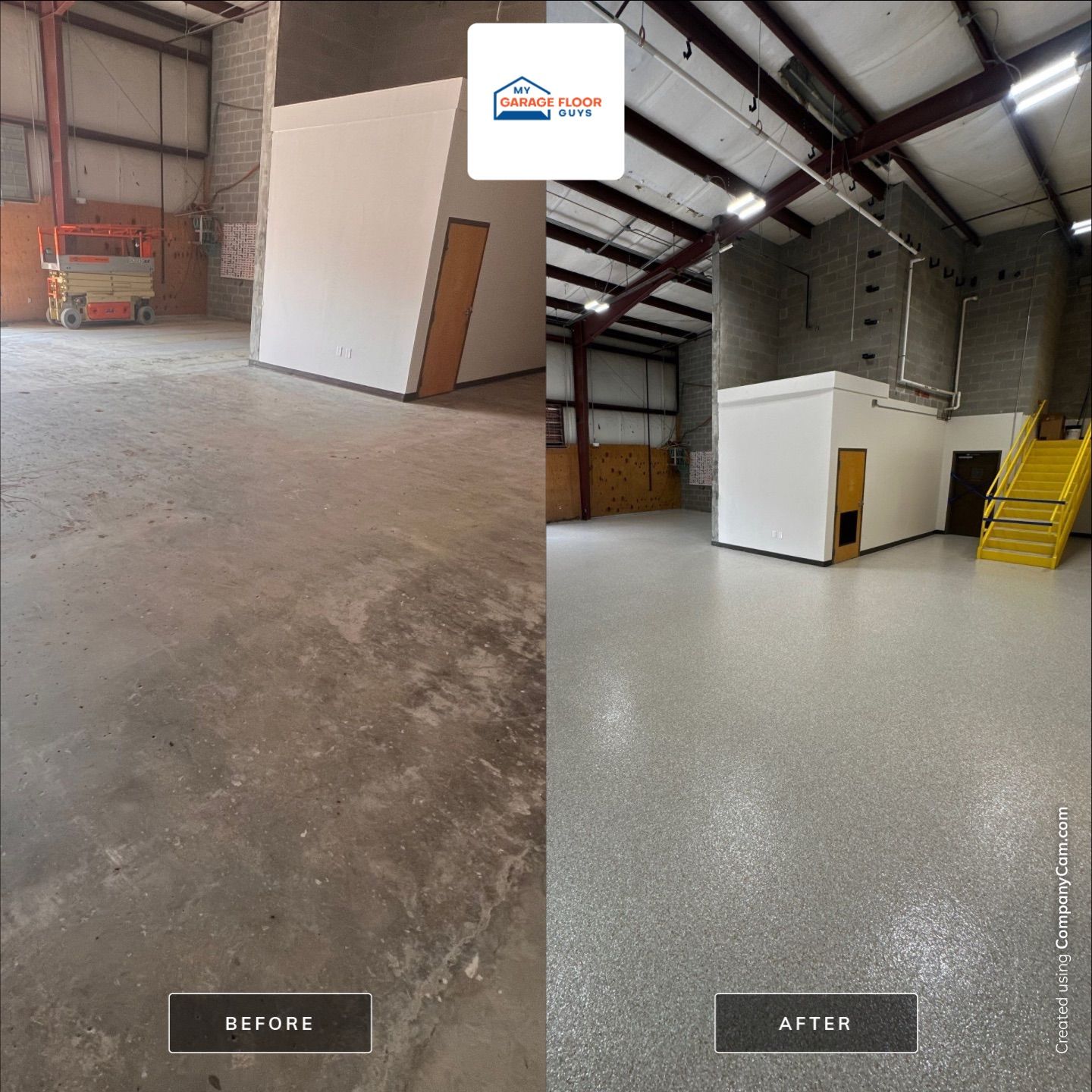 Commercial Floor Coating using Palomino by My Garage Floor Guys