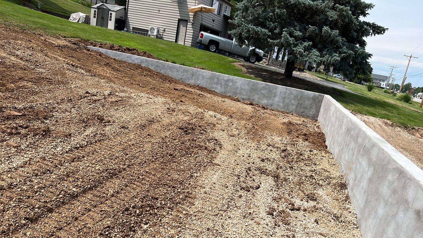 Fence / Retaining Wall using Block then parge by ACE Waterproofing & Basement Solutions